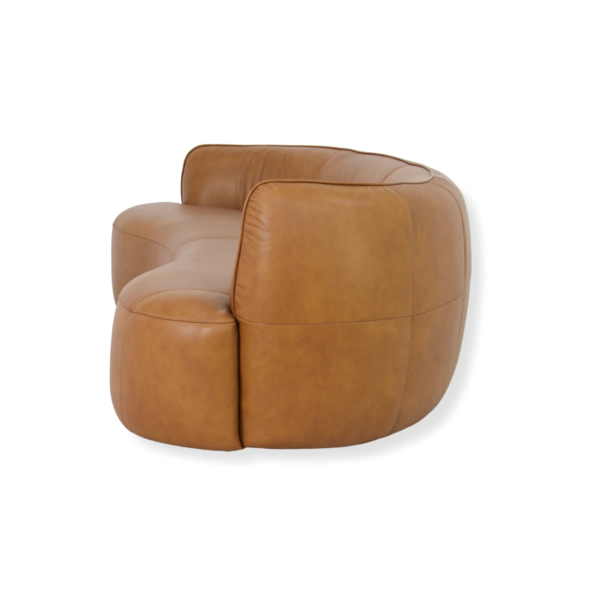 CLC10845-NV 3 Seater Sofa - Amber Tan Leather - Image 3