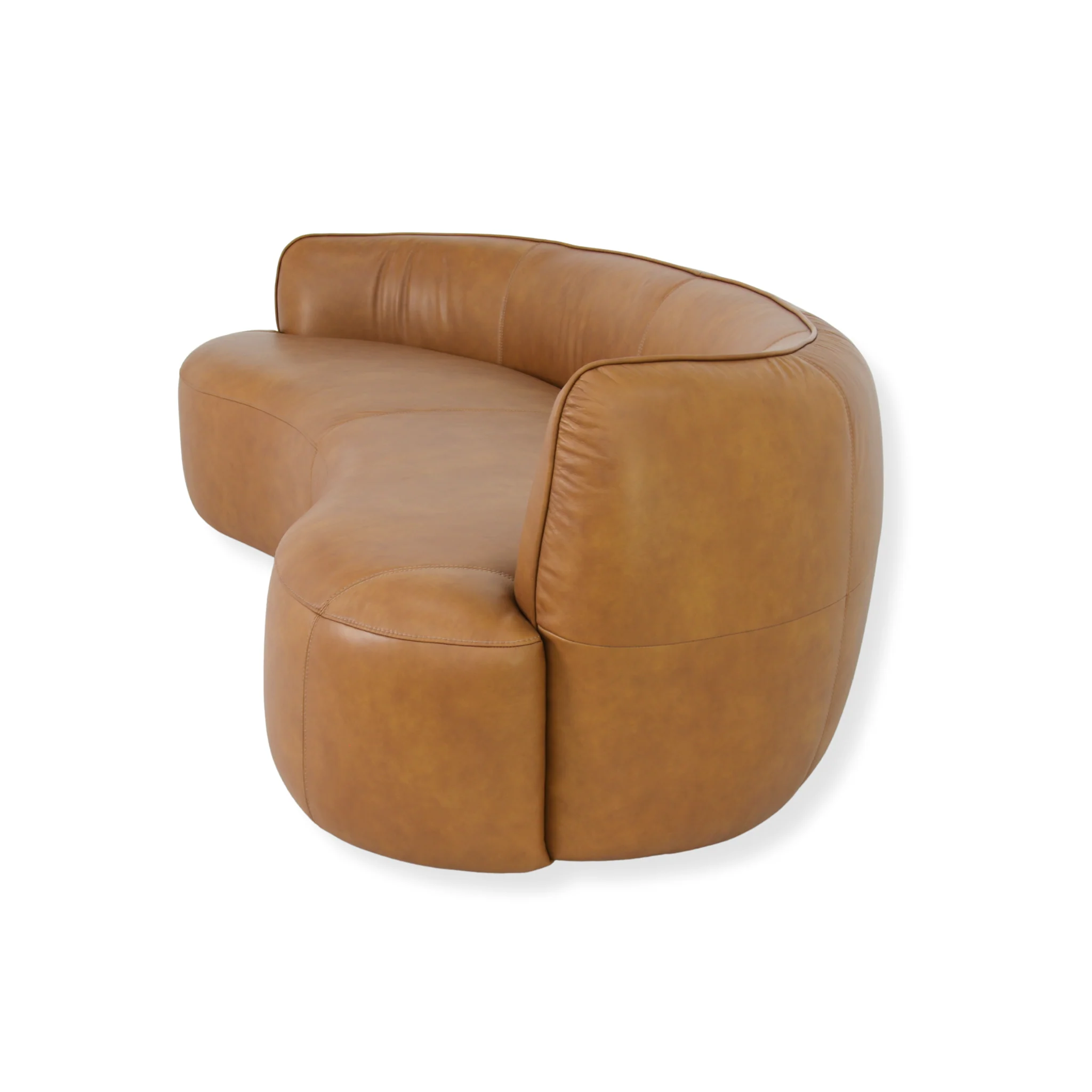 CLC10845-NV 3 Seater Sofa - Amber Tan Leather - Image 4