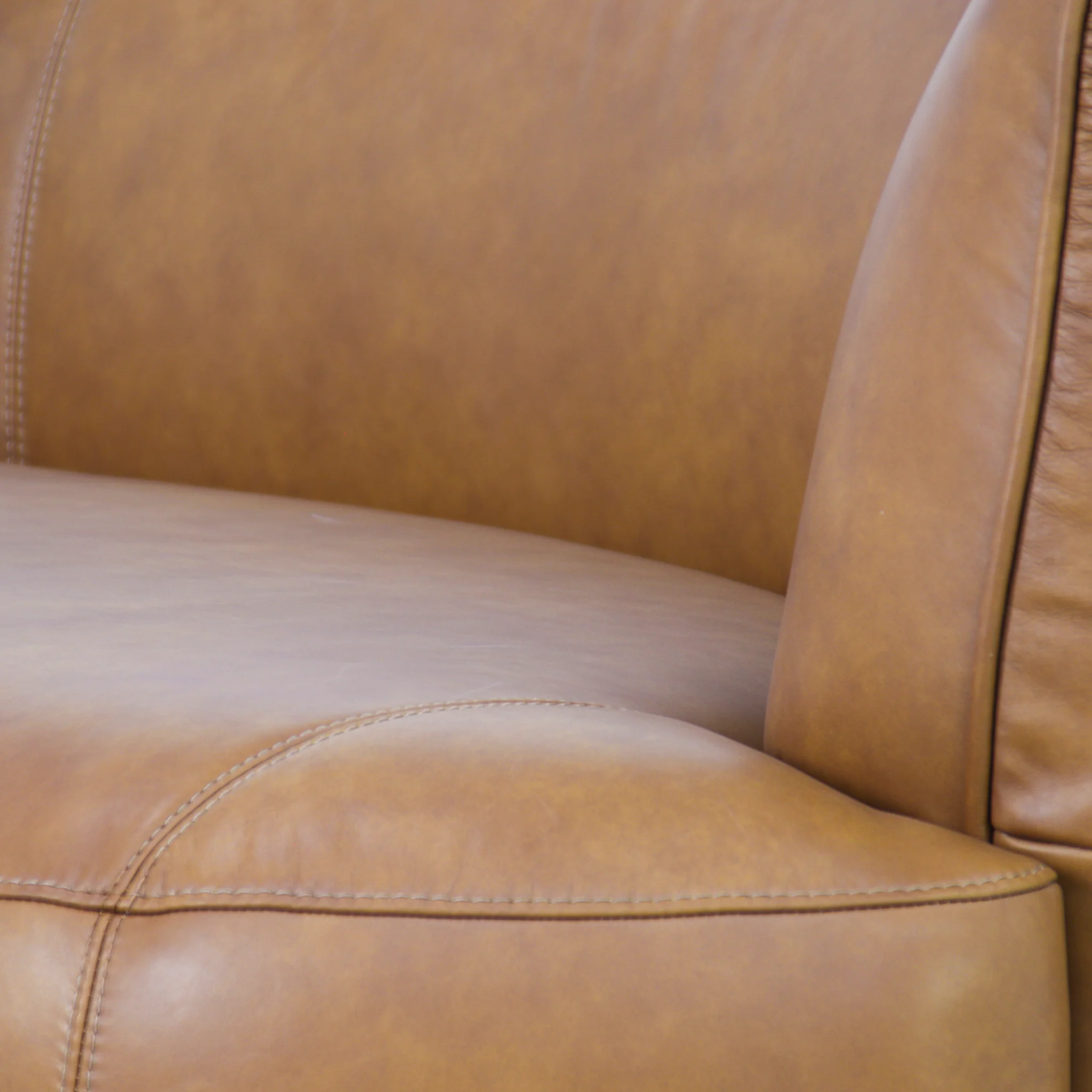 CLC10845-NV 3 Seater Sofa - Amber Tan Leather - Image 6