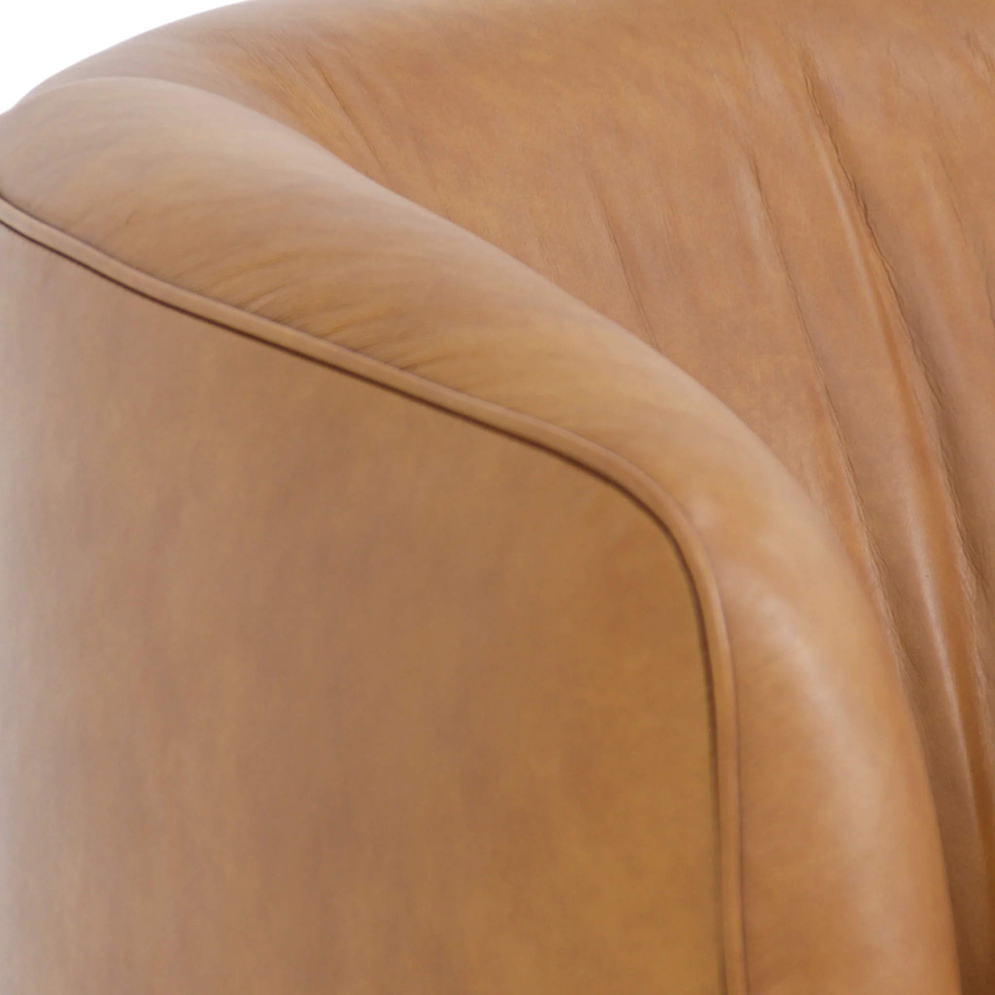 CLC10846-NV Swivel Armchair - Amber Tan Leather - Image 8