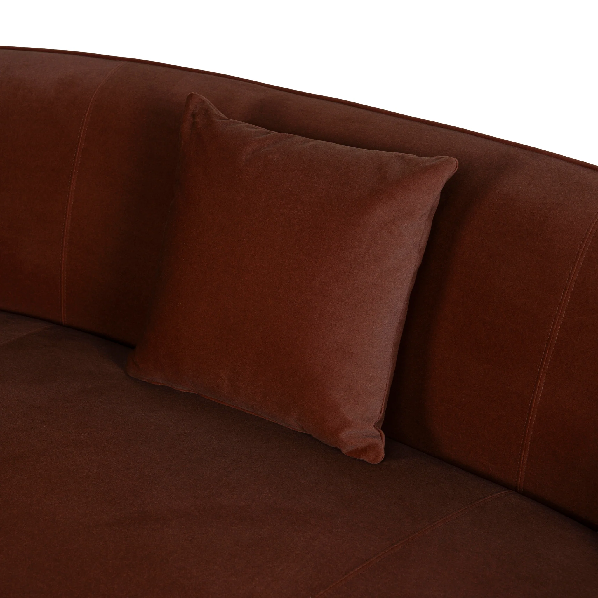 CLC10847-FS 4 Seater Fabric Sofa - Burnt Brown - Image 10