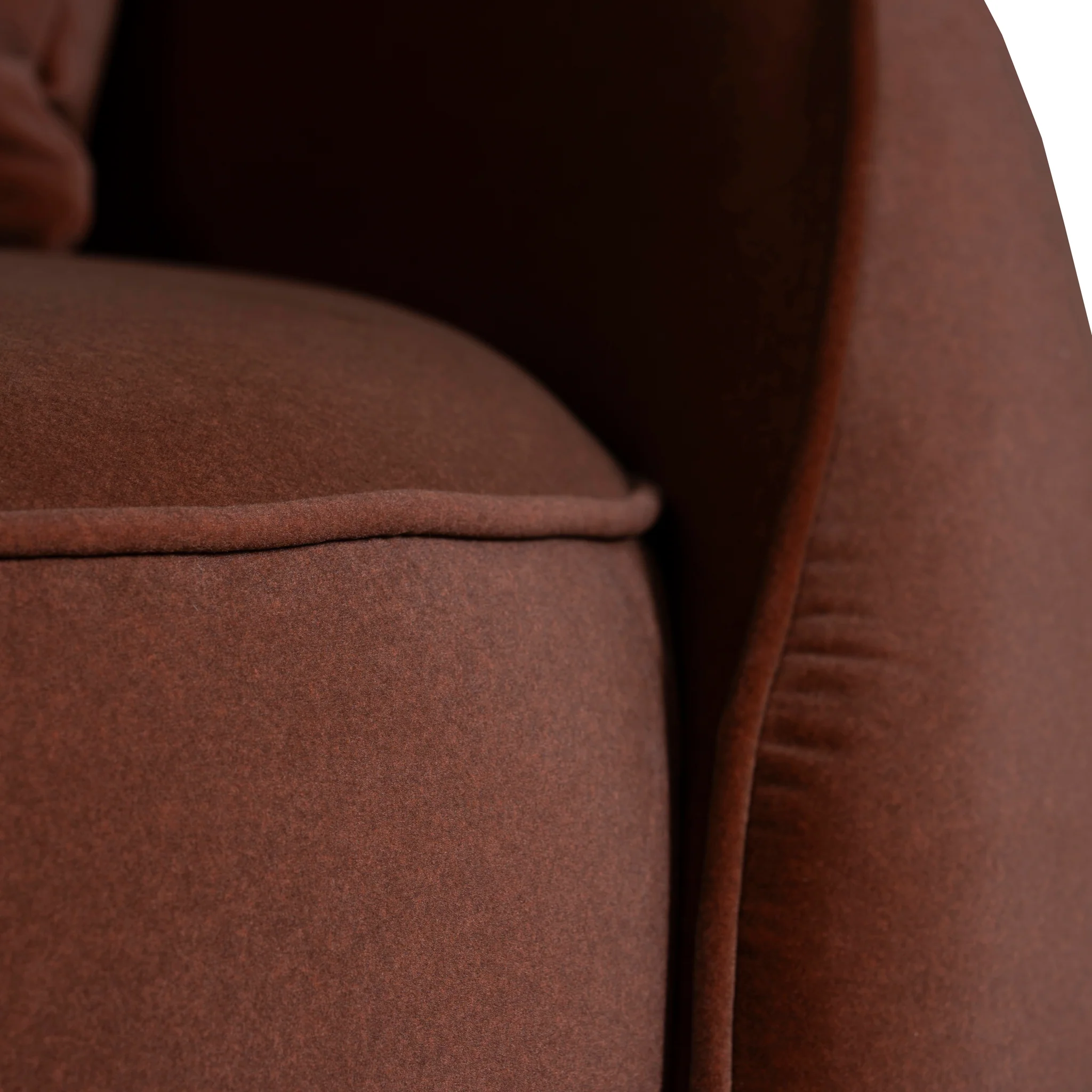 CLC10847-FS 4 Seater Fabric Sofa - Burnt Brown - Image 11