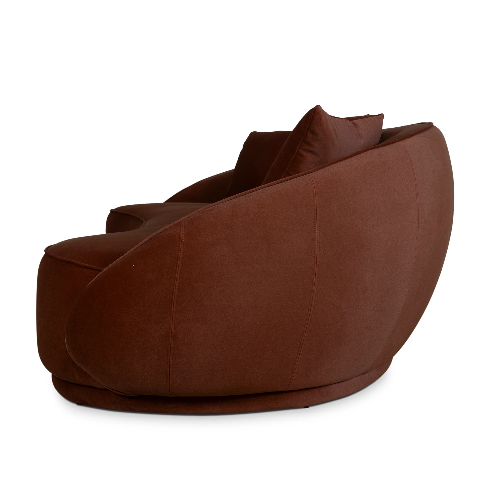 CLC10847-FS 4 Seater Fabric Sofa - Burnt Brown - Image 16
