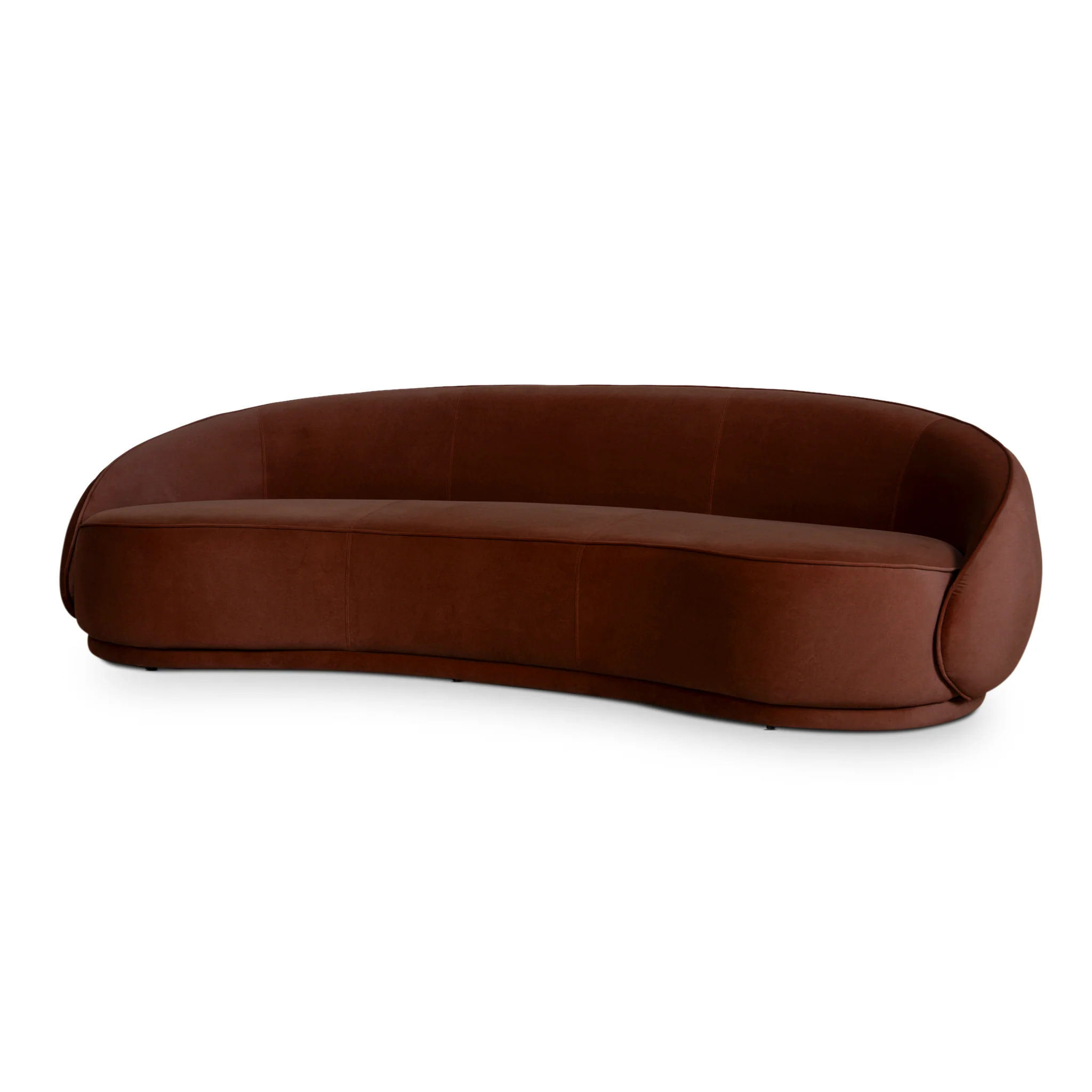 CLC10847-FS 4 Seater Fabric Sofa - Burnt Brown - Image 3
