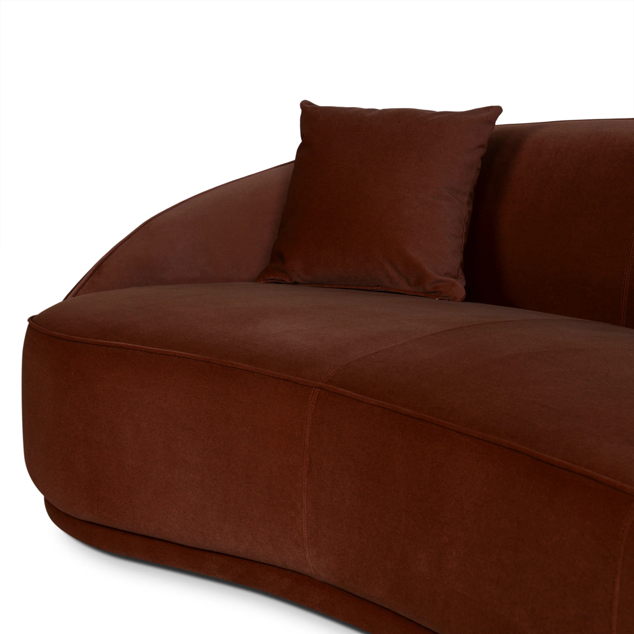 CLC10847-FS 4 Seater Fabric Sofa - Burnt Brown - Image 6