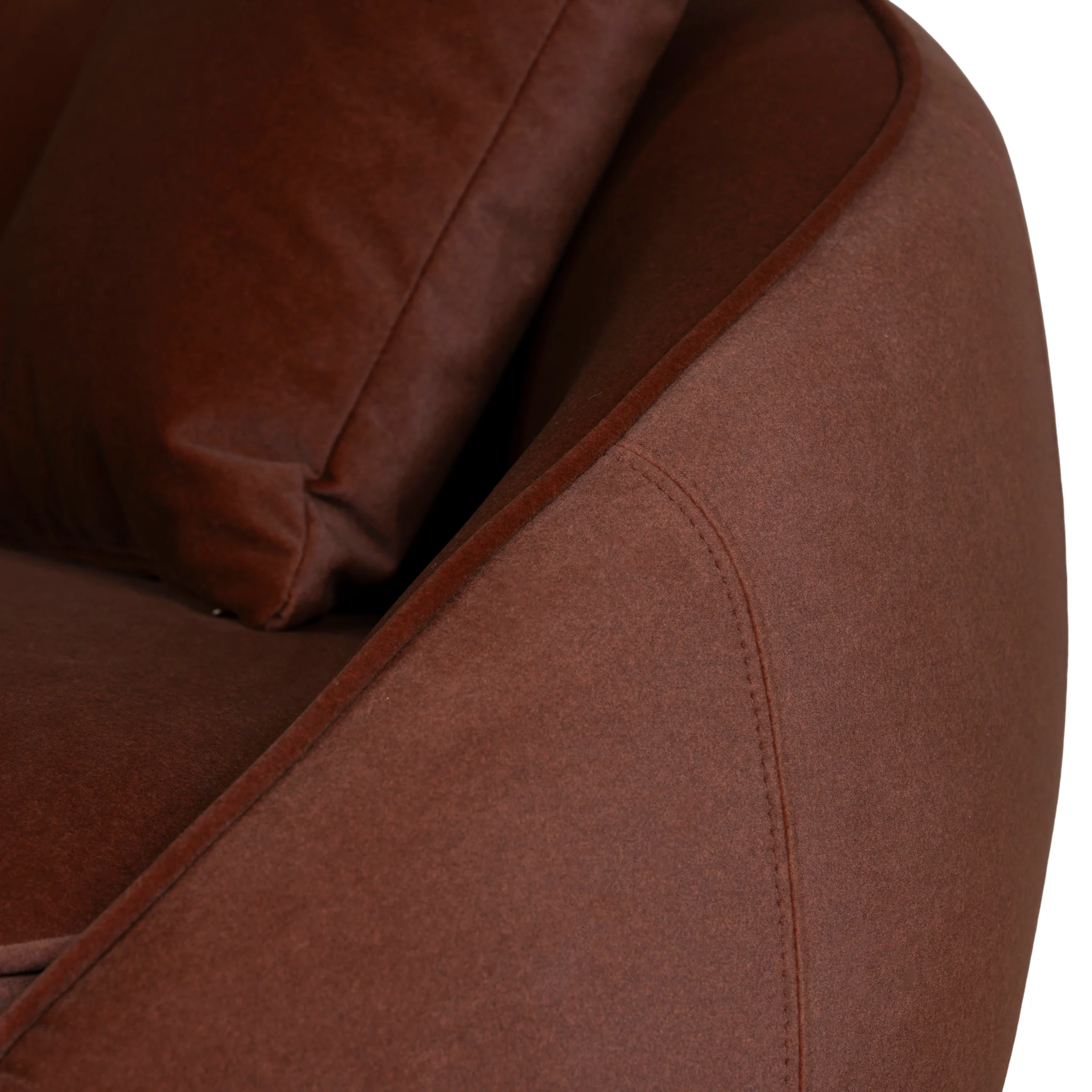 CLC10847-FS 4 Seater Fabric Sofa - Burnt Brown - Image 7