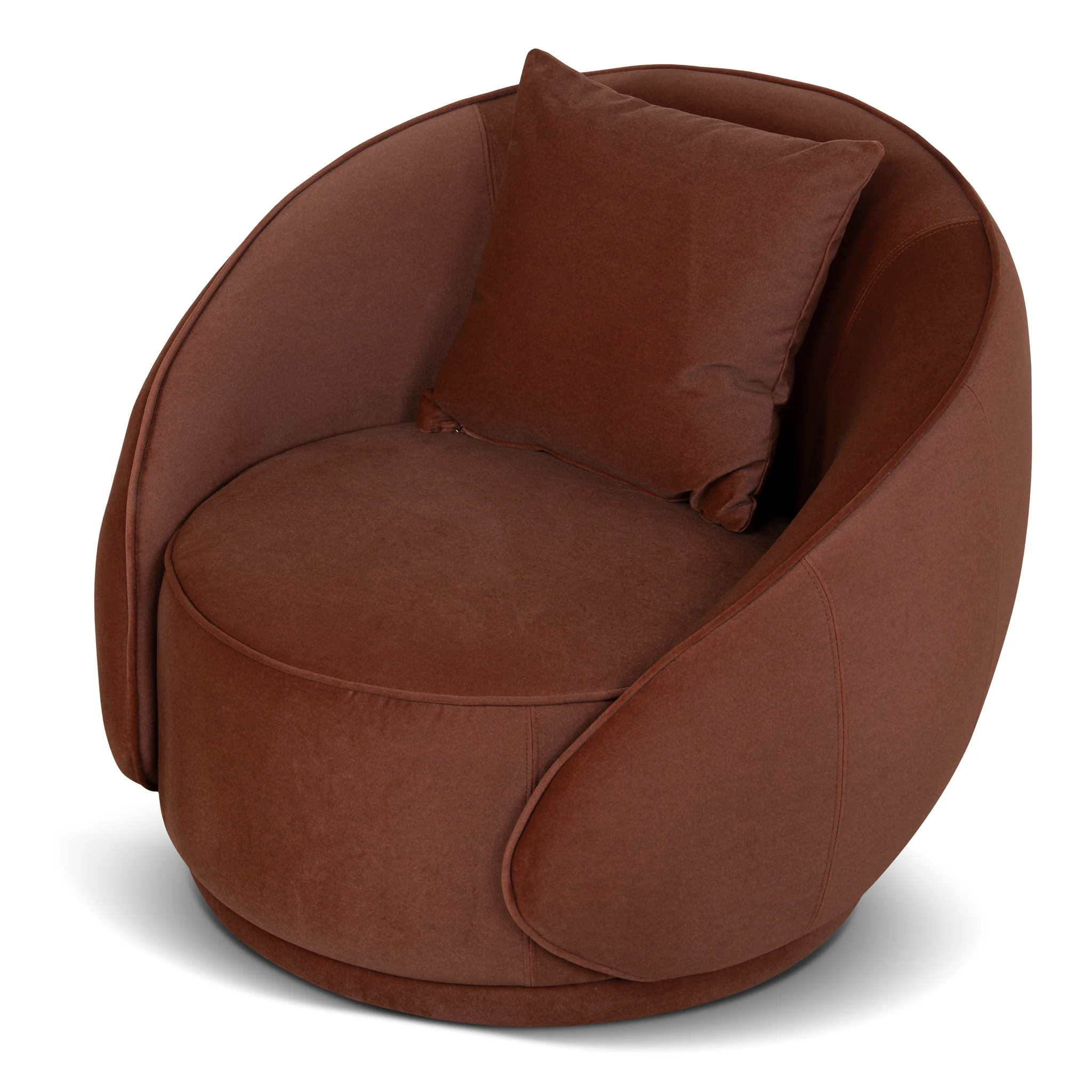 CLC10848-FS Fabric Armchair - Burnt Brown - Image 16