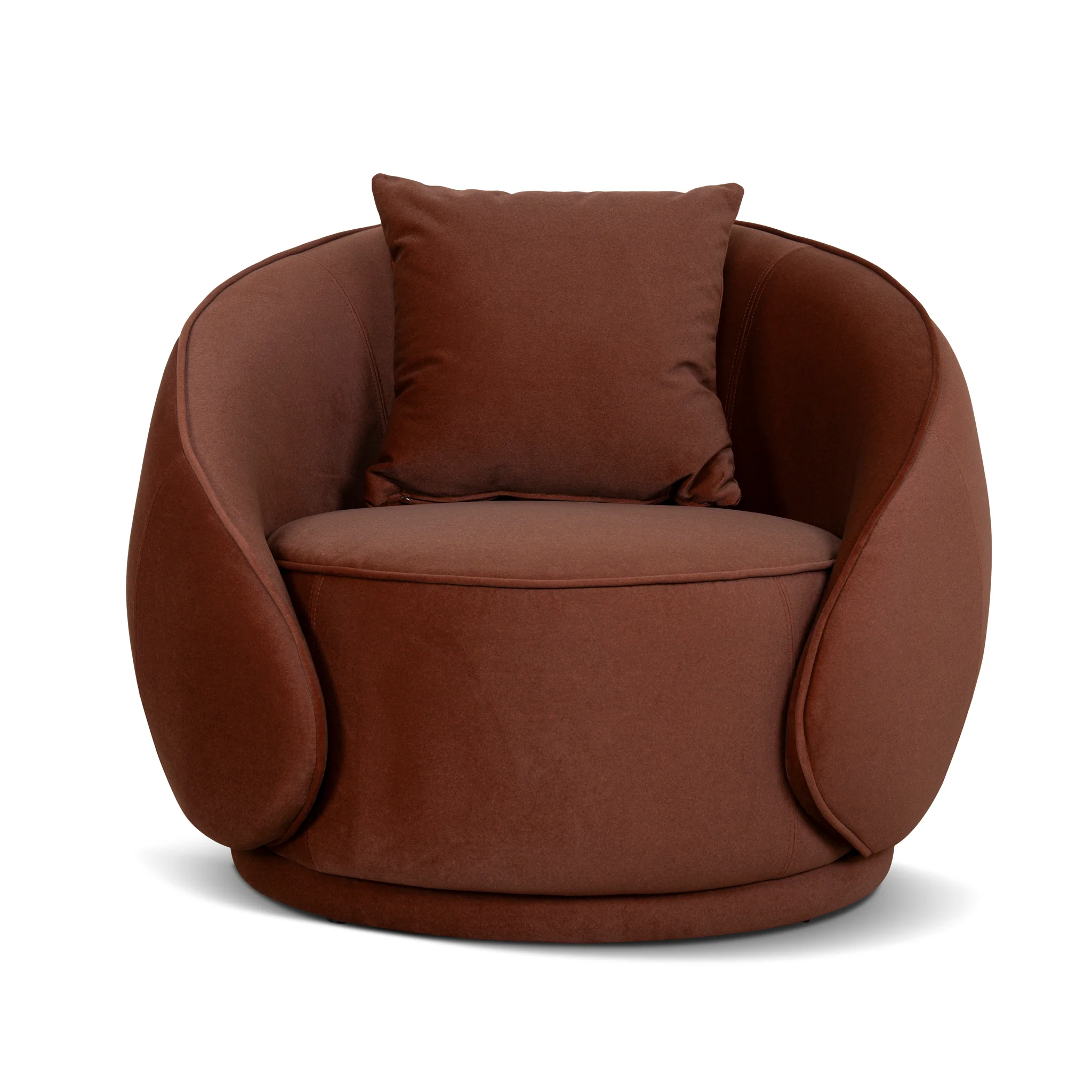 CLC10848-FS Fabric Armchair - Burnt Brown - Image 2
