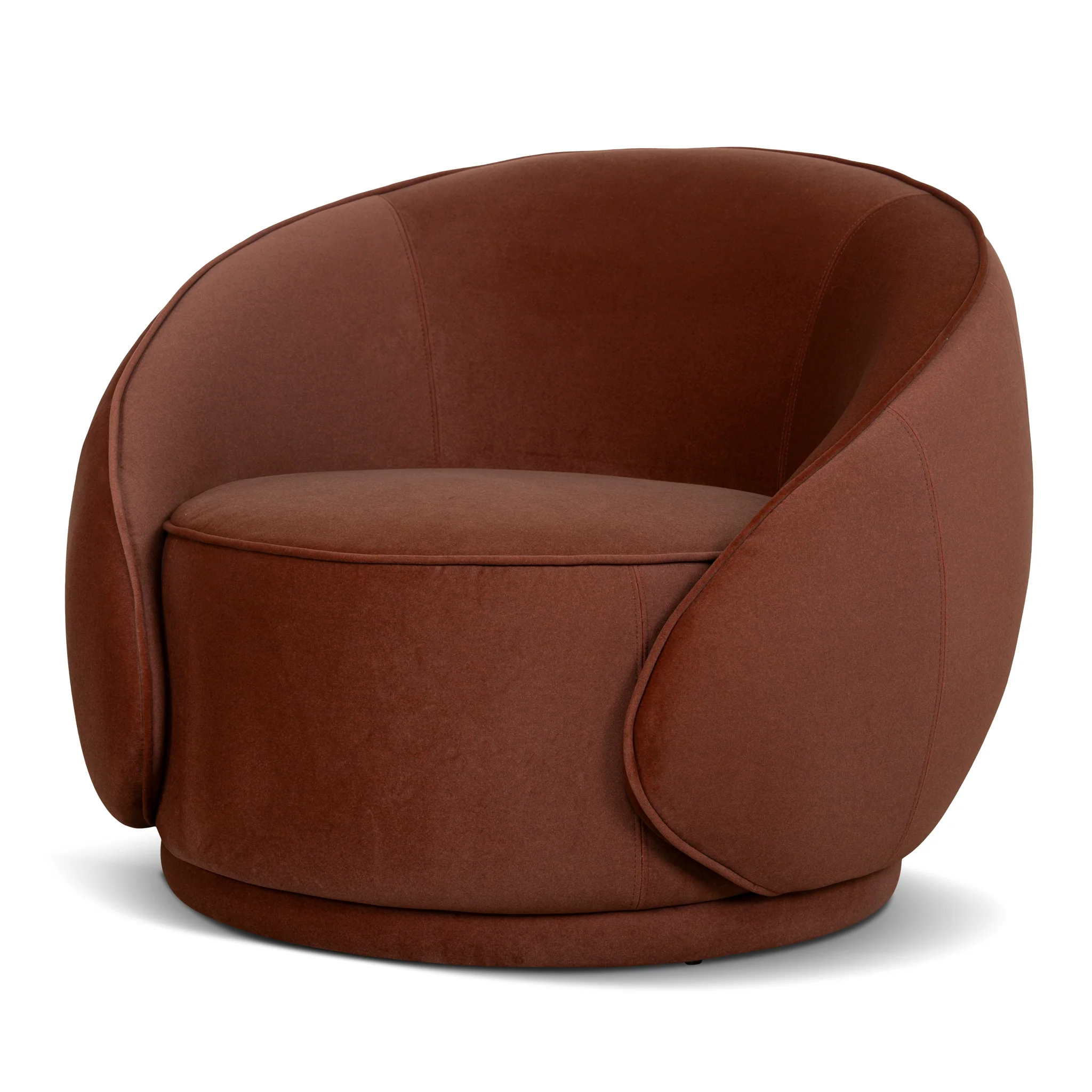 CLC10848-FS Fabric Armchair - Burnt Brown - Image 3