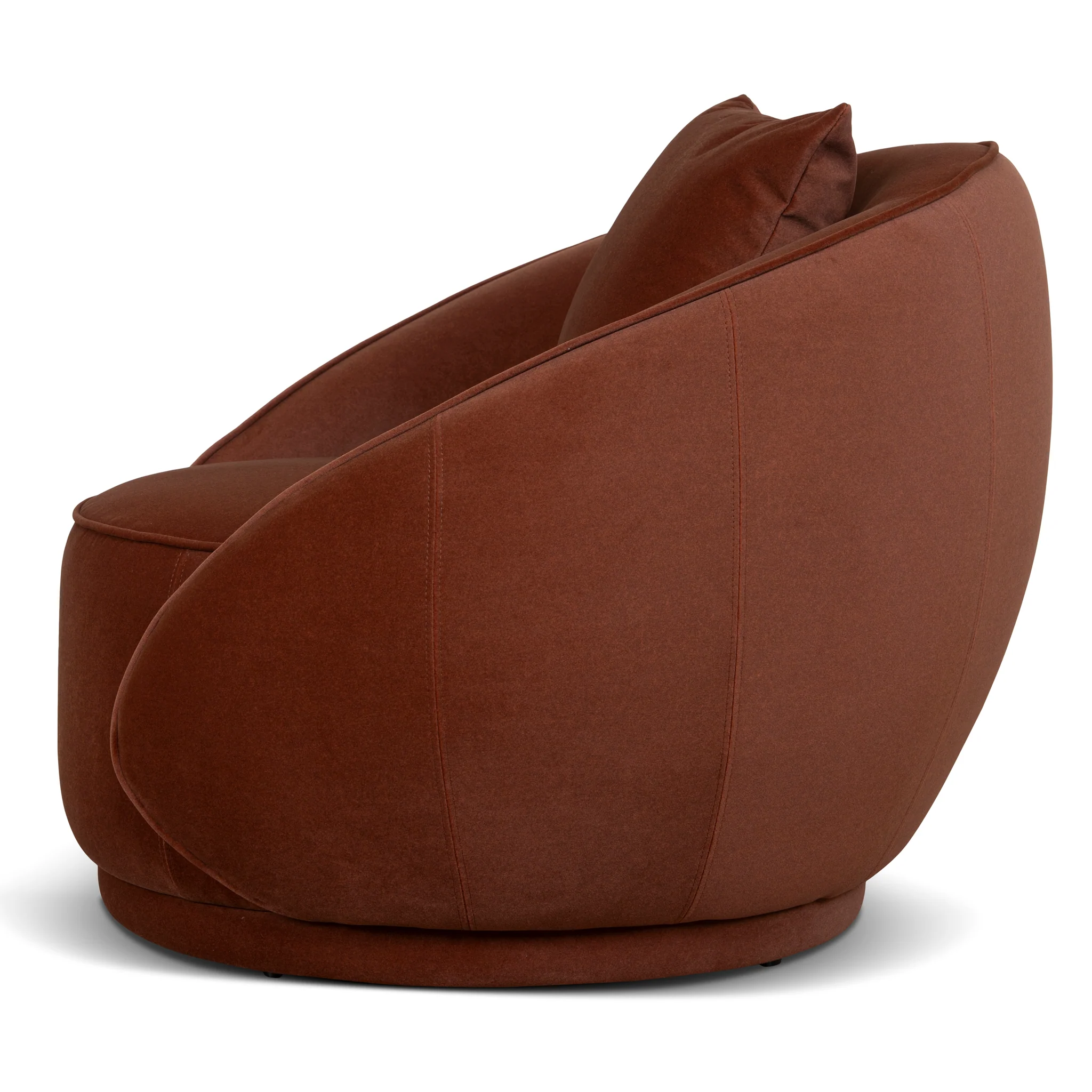 CLC10848-FS Fabric Armchair - Burnt Brown - Image 4