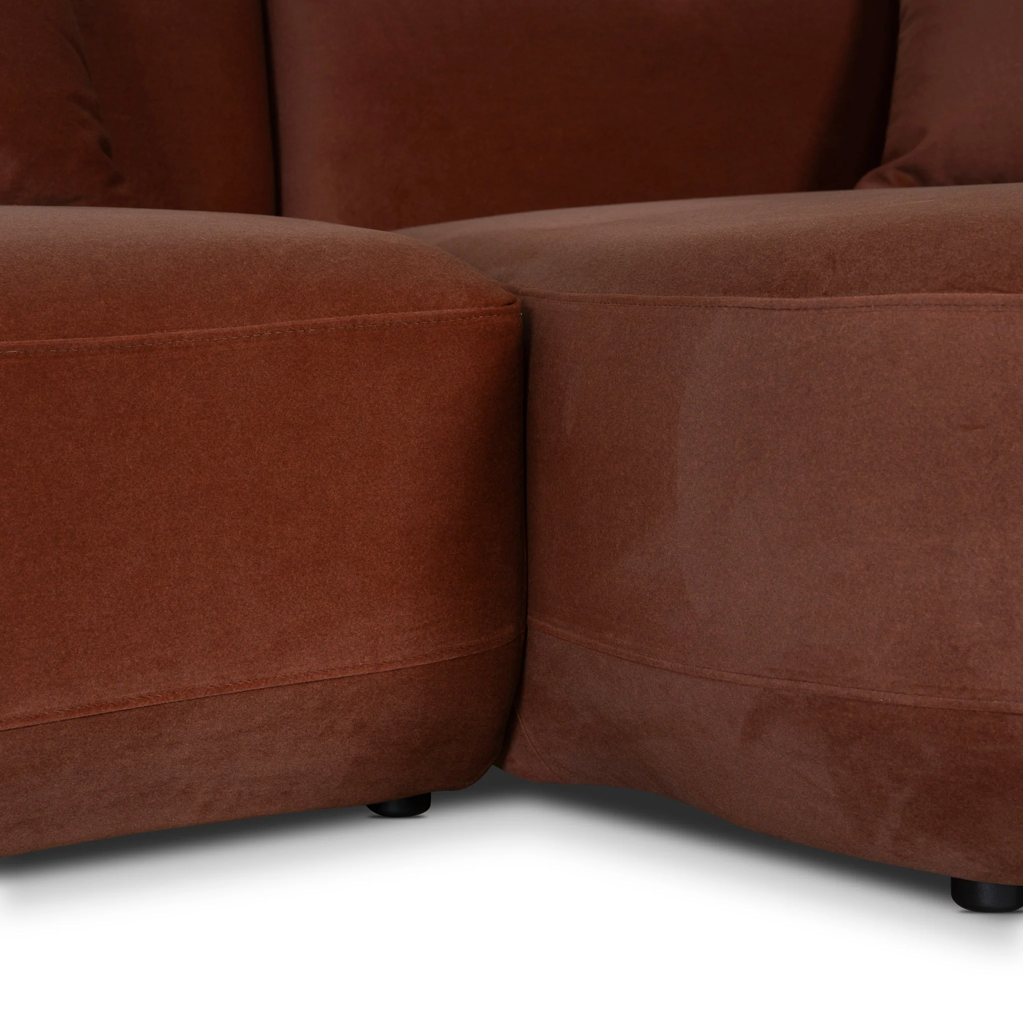 CLC10849-FS Modular Right Chaise Sofa - Burnt Brown - Image 13