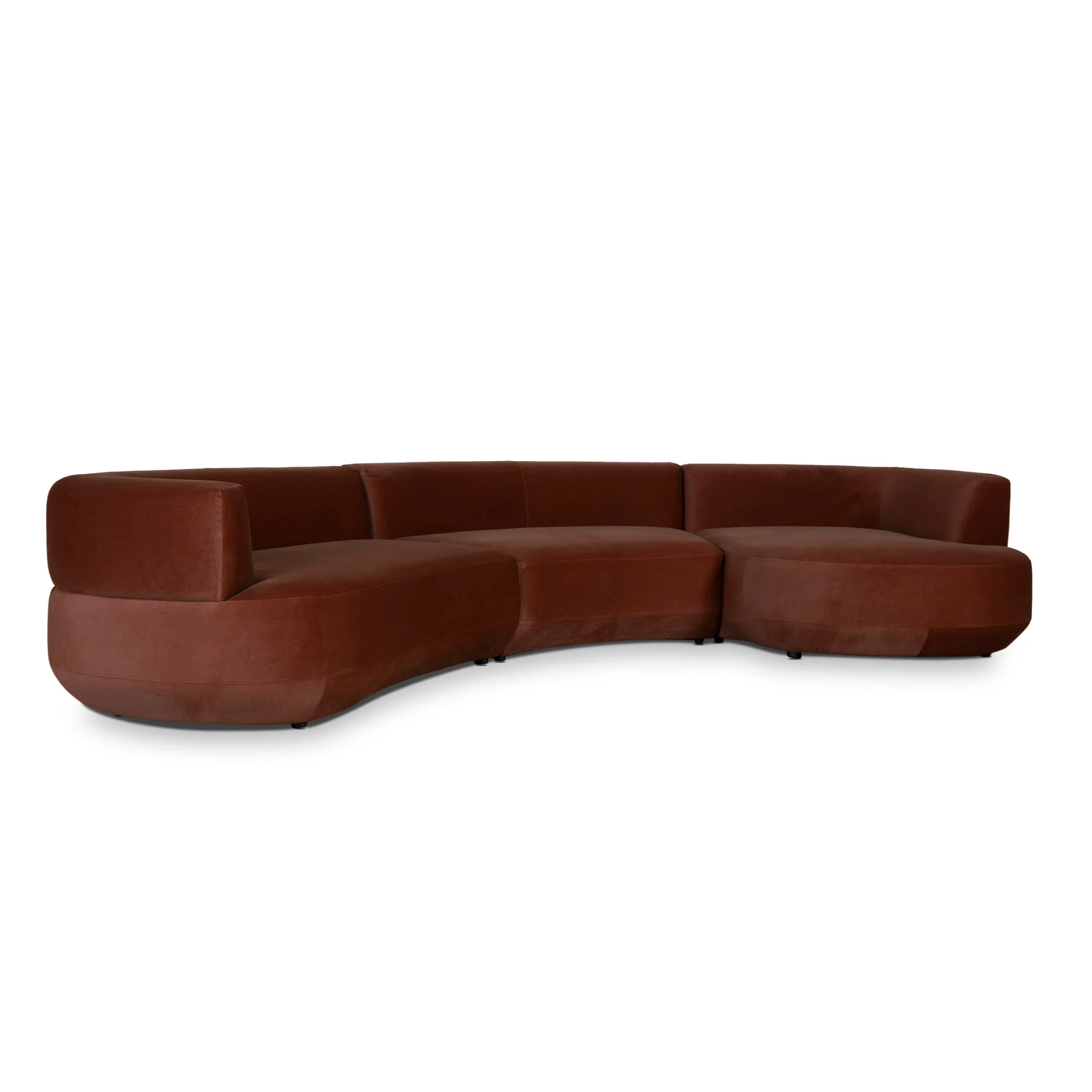 CLC10849-FS Modular Right Chaise Sofa - Burnt Brown - Image 4
