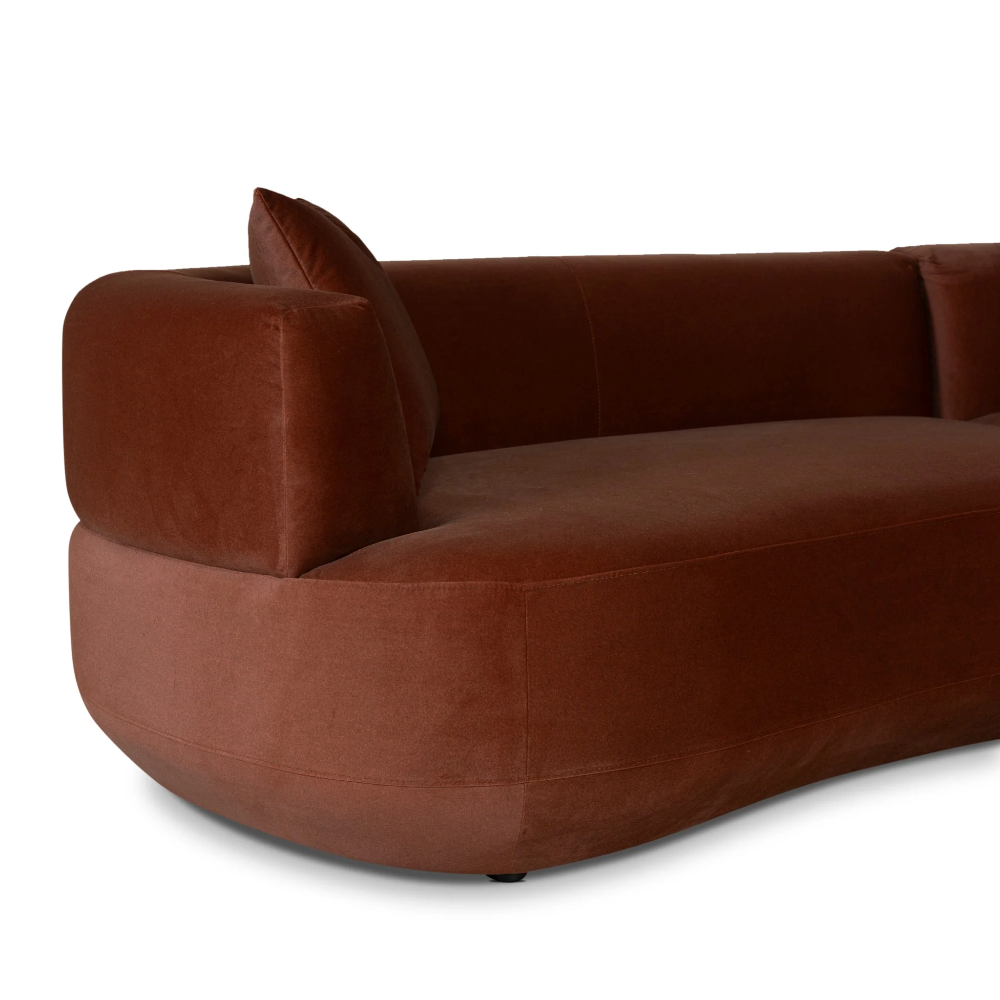 CLC10849-FS Modular Right Chaise Sofa - Burnt Brown - Image 6