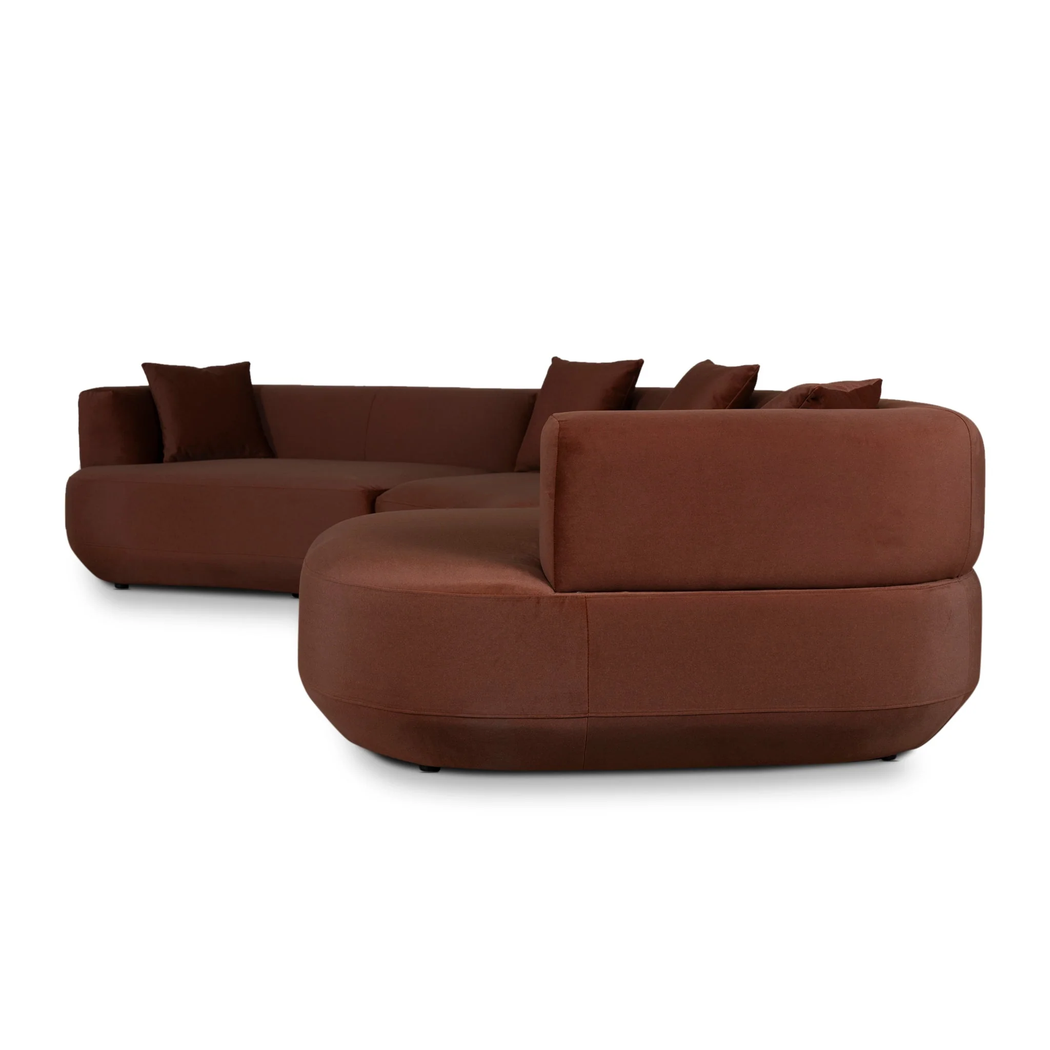 CLC10849-FS Modular Right Chaise Sofa - Burnt Brown - Image 7