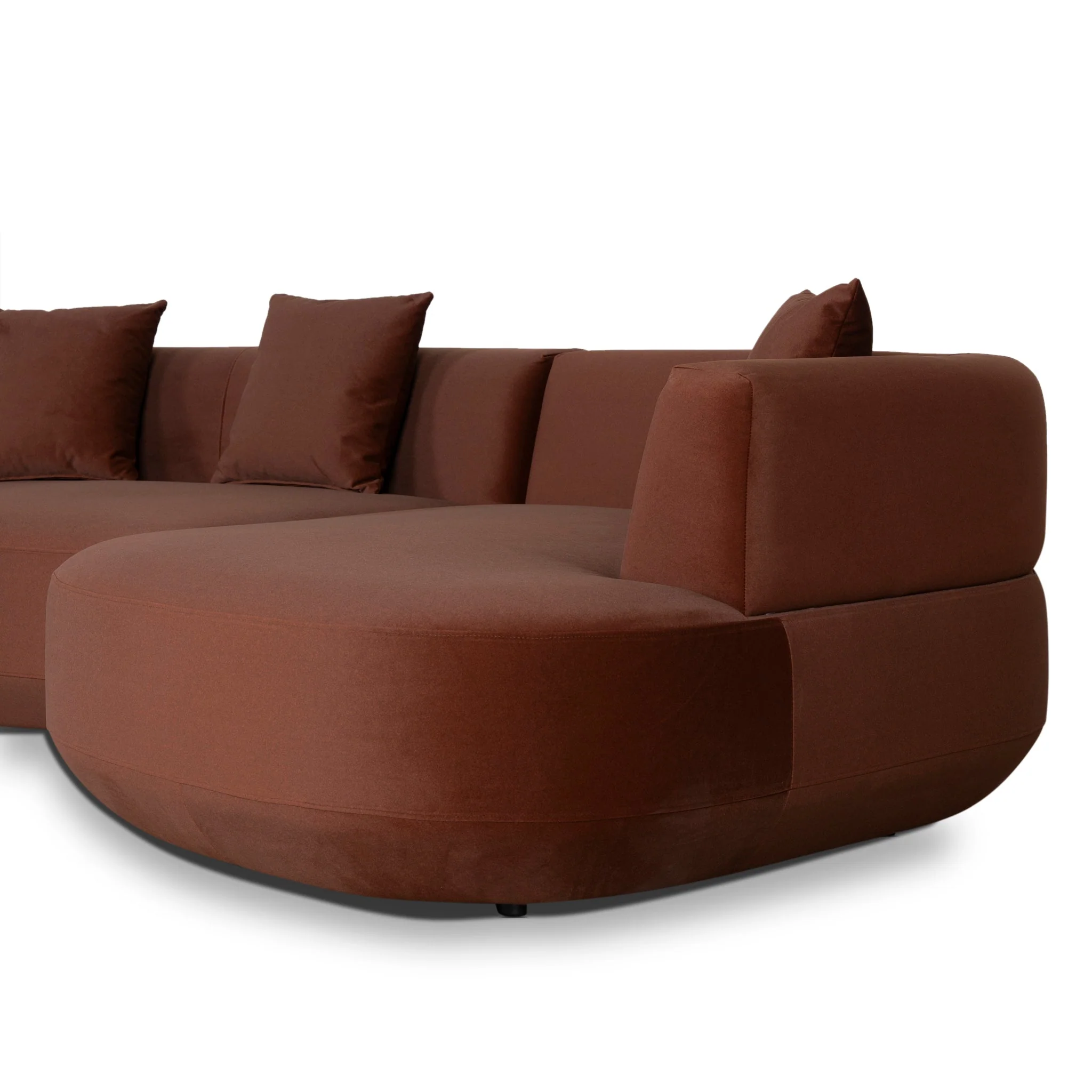 CLC10849-FS Modular Right Chaise Sofa - Burnt Brown - Image 8