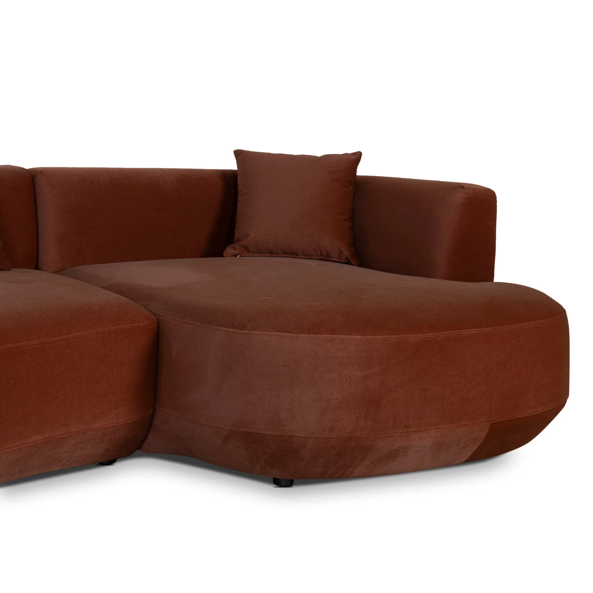 CLC10849-FS Modular Right Chaise Sofa - Burnt Brown - Image 9