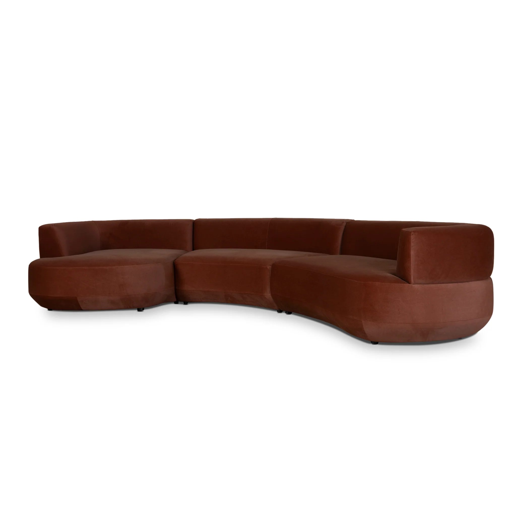 CLC10850-FS Modular Left Chaise Sofa - Burnt Brown - Image 3