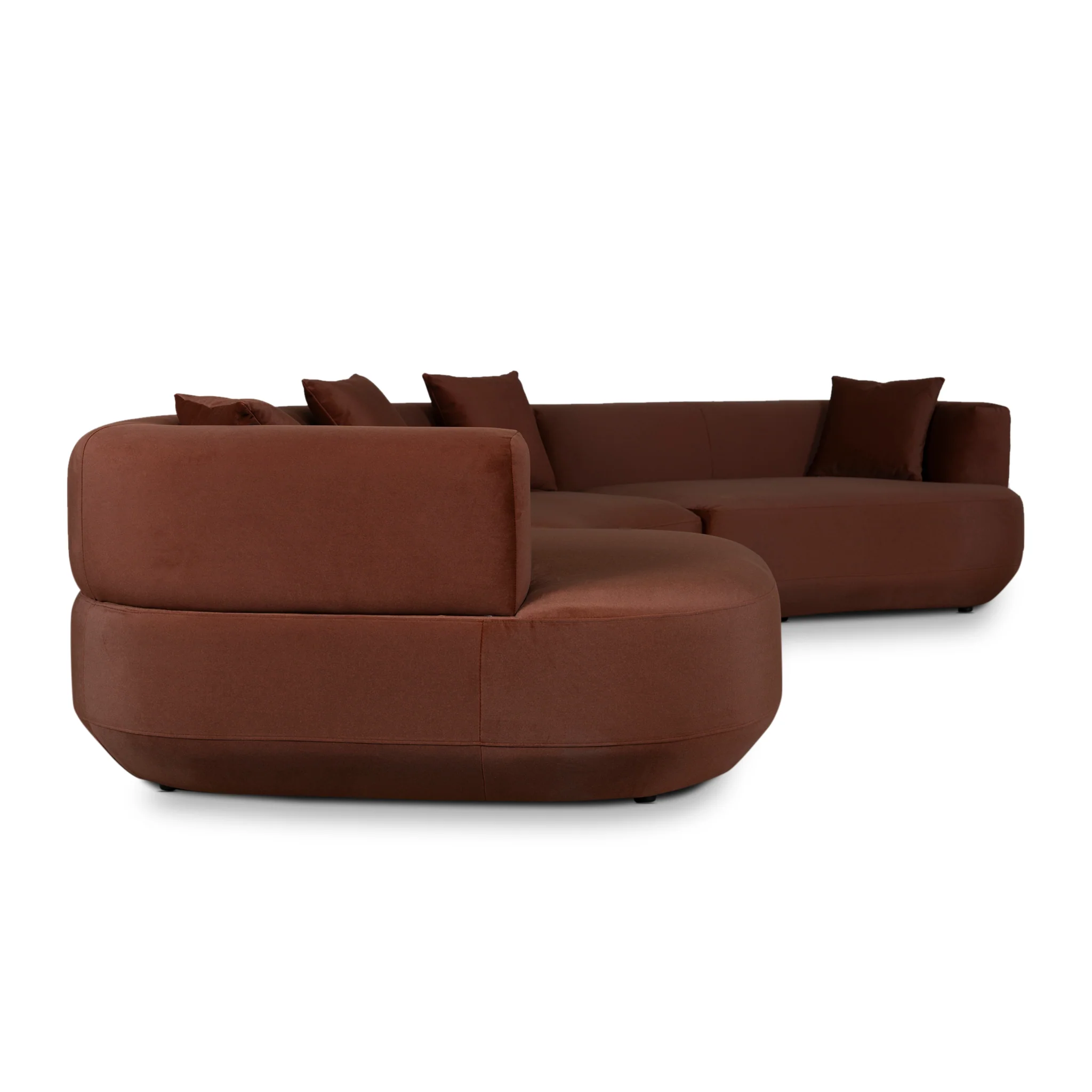 CLC10850-FS Modular Left Chaise Sofa - Burnt Brown - Image 6