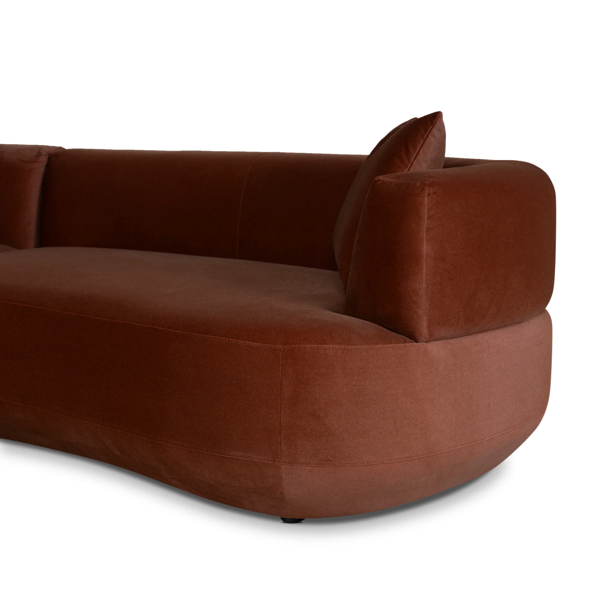 CLC10850-FS Modular Left Chaise Sofa - Burnt Brown - Image 8