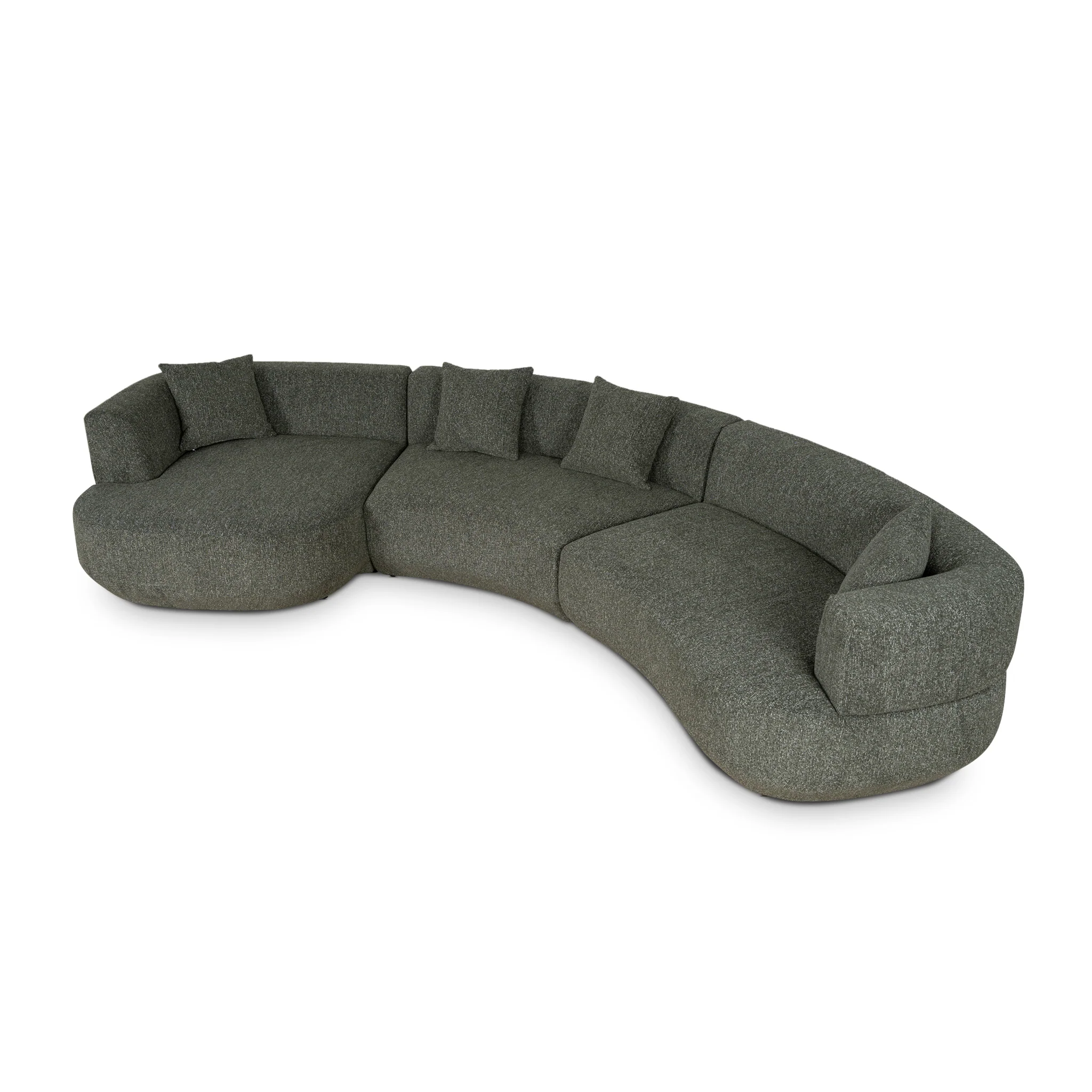 CLC10851-FS Modular Left Chaise Sofa - Canopy Green - Image 4