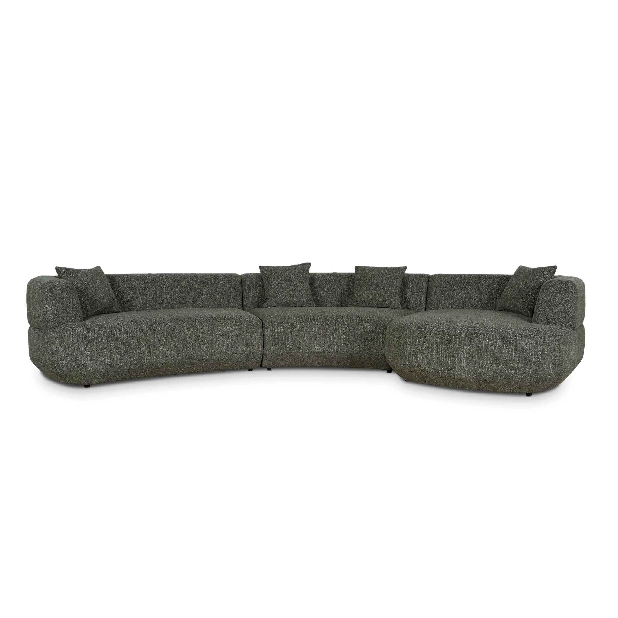 CLC10852-FS Modular Right Chaise Sofa - Canopy Green - Image 2