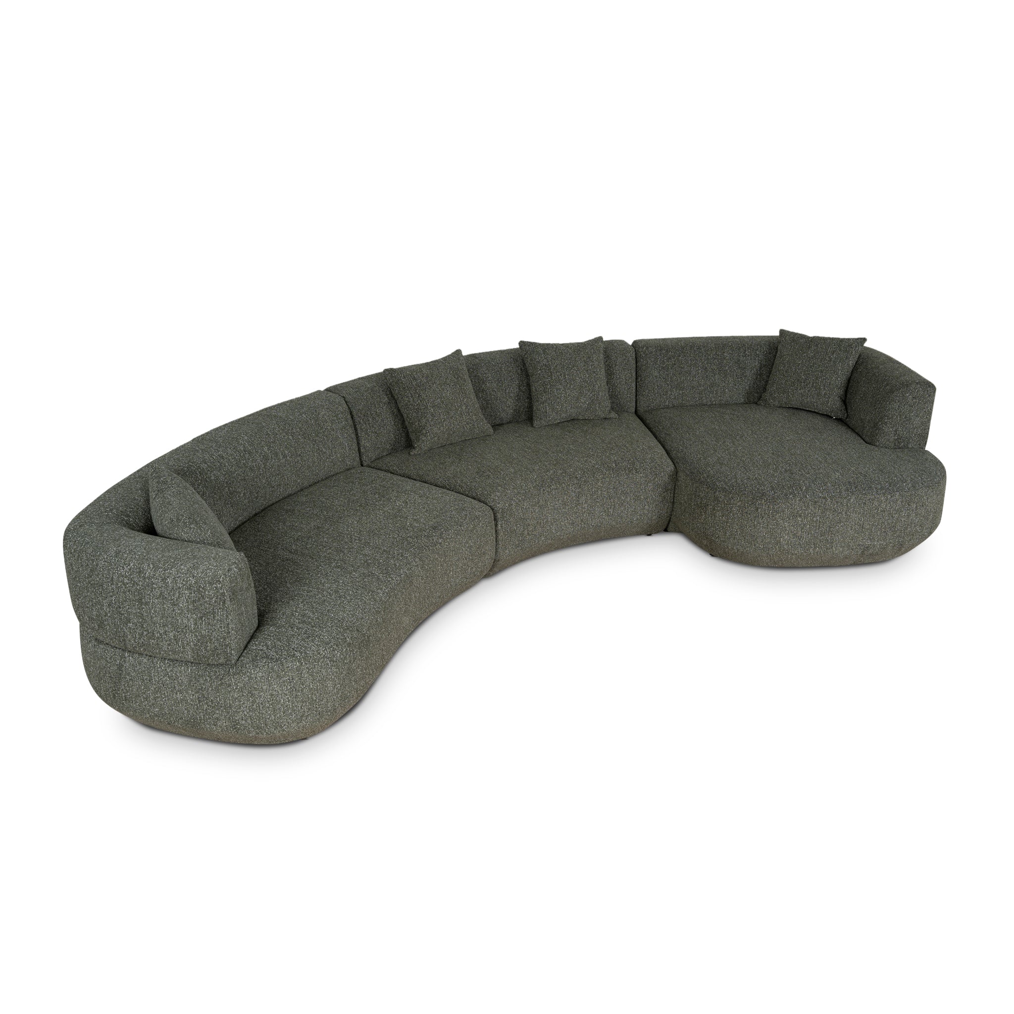 CLC10852-FS Modular Right Chaise Sofa - Canopy Green - Image 4