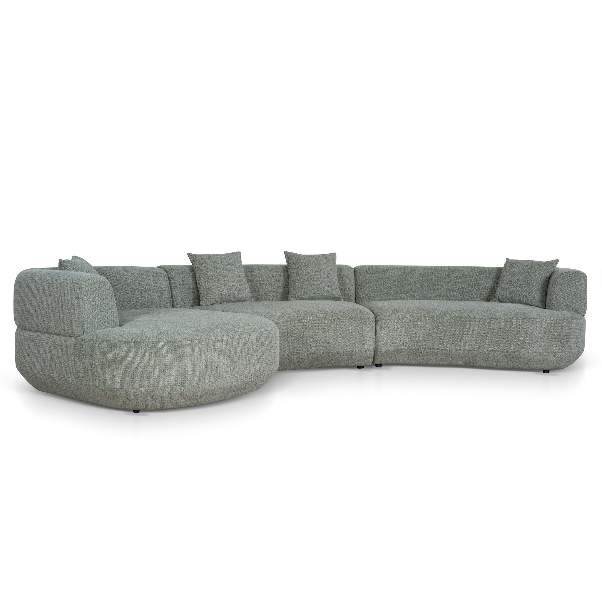 CLC10853-FS Modular Left Chaise Sofa - Coral Light Green