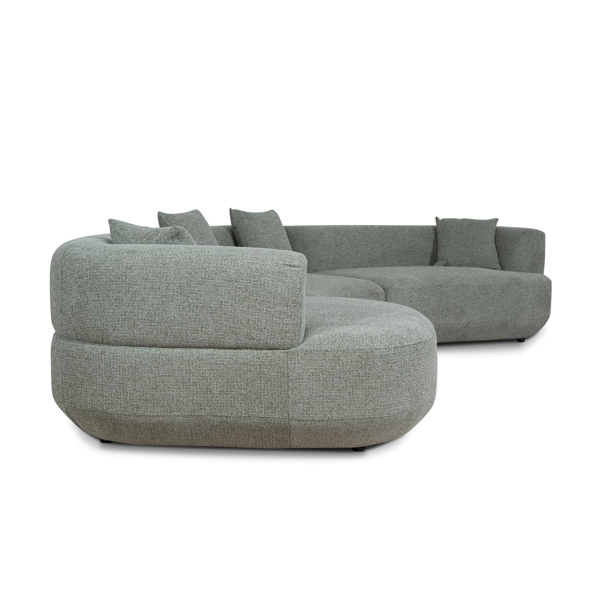 CLC10853-FS Modular Left Chaise Sofa - Coral Light Green - Image 6