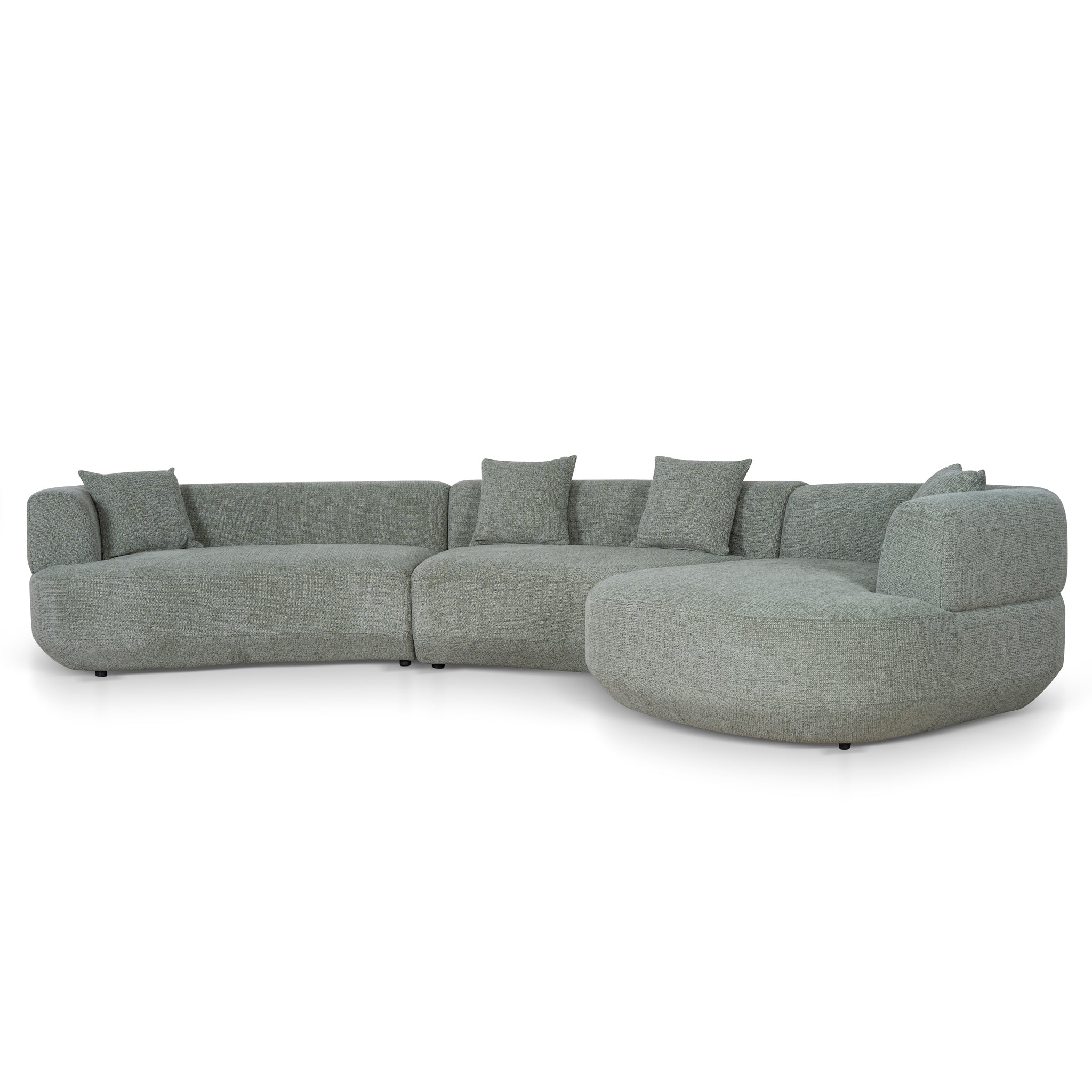 CLC10854-FS Modular Right Chaise Sofa - Coral Light Green