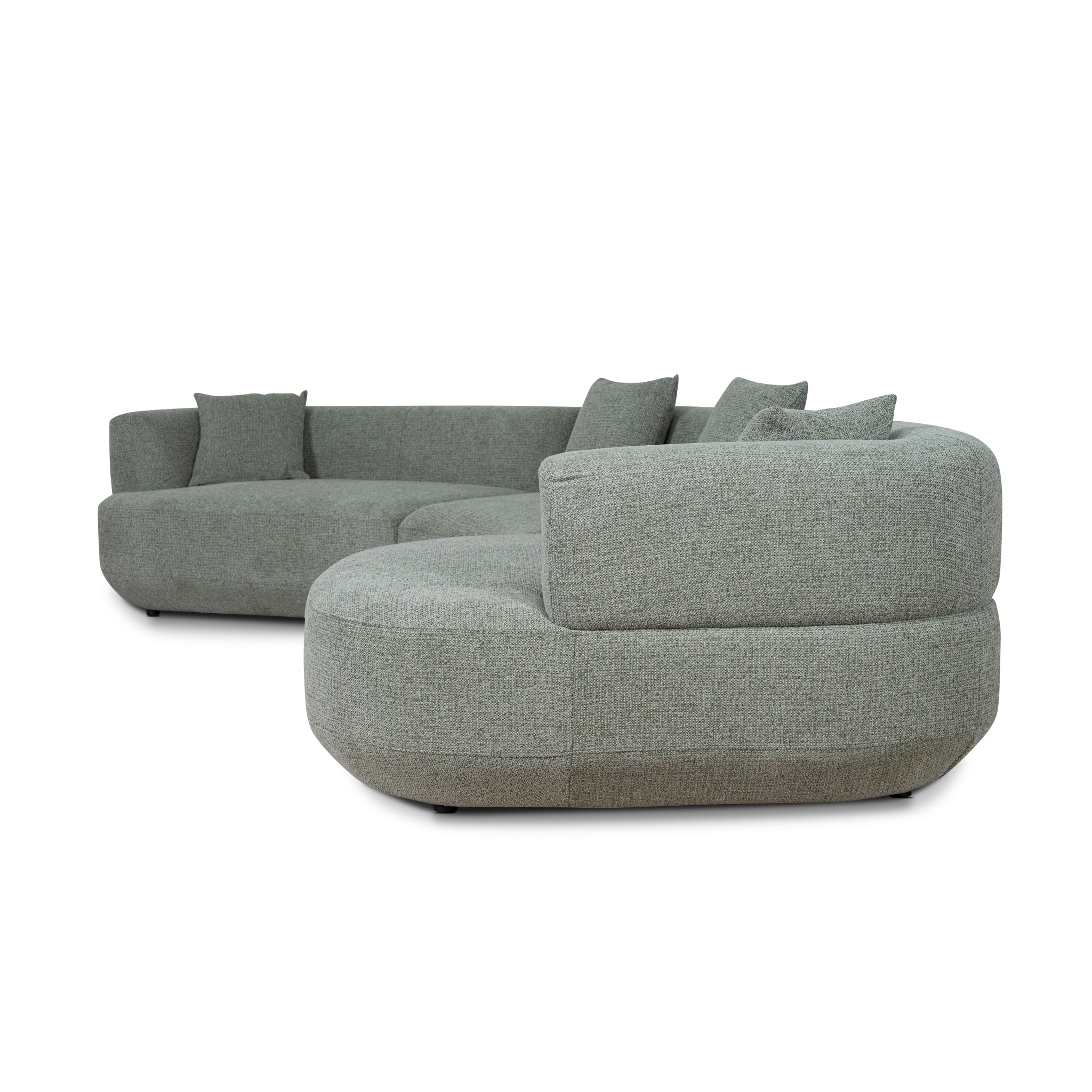 CLC10854-FS Modular Right Chaise Sofa - Coral Light Green - Image 5