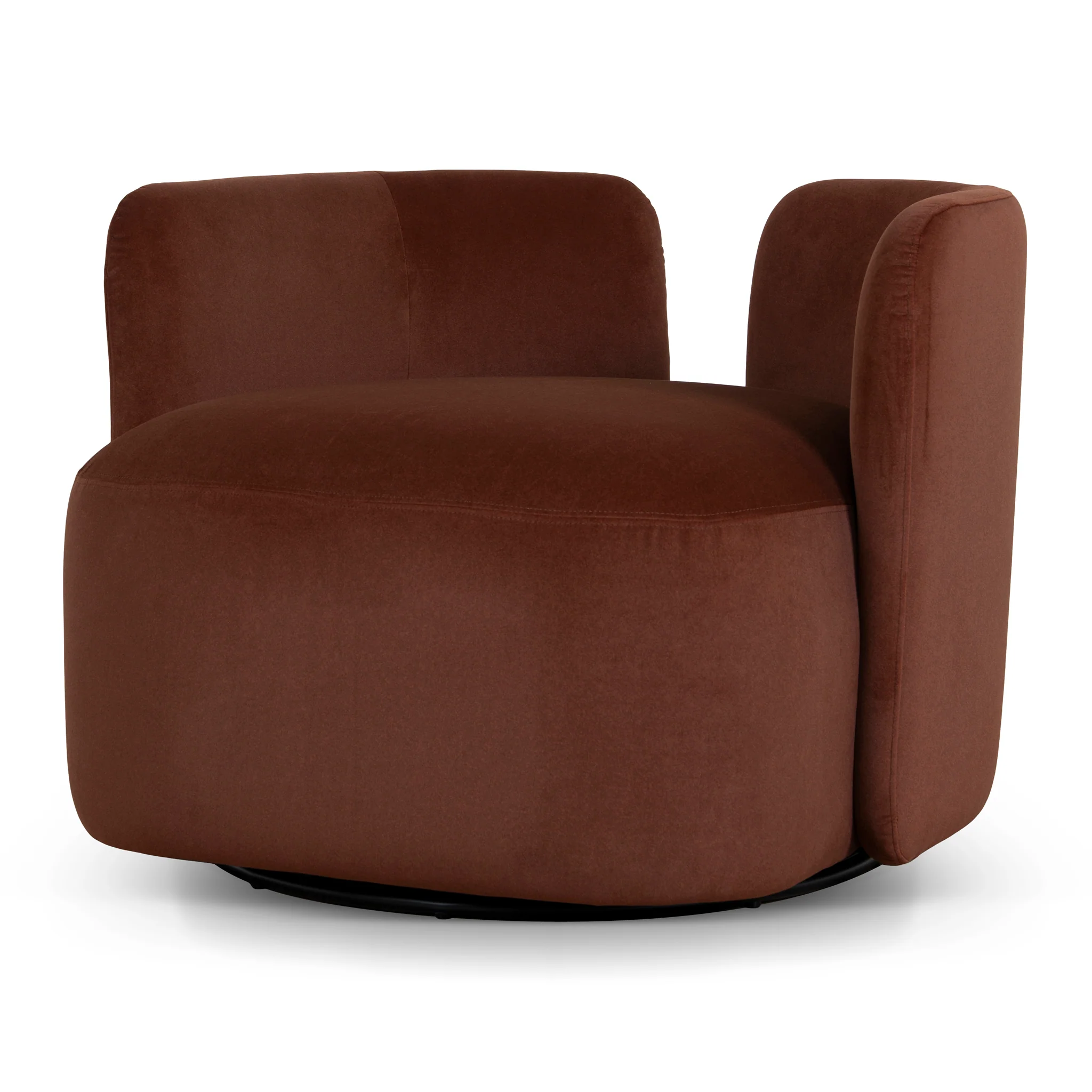 CLC10862-FS Swivel Armchair - Burnt Brown - Image 3