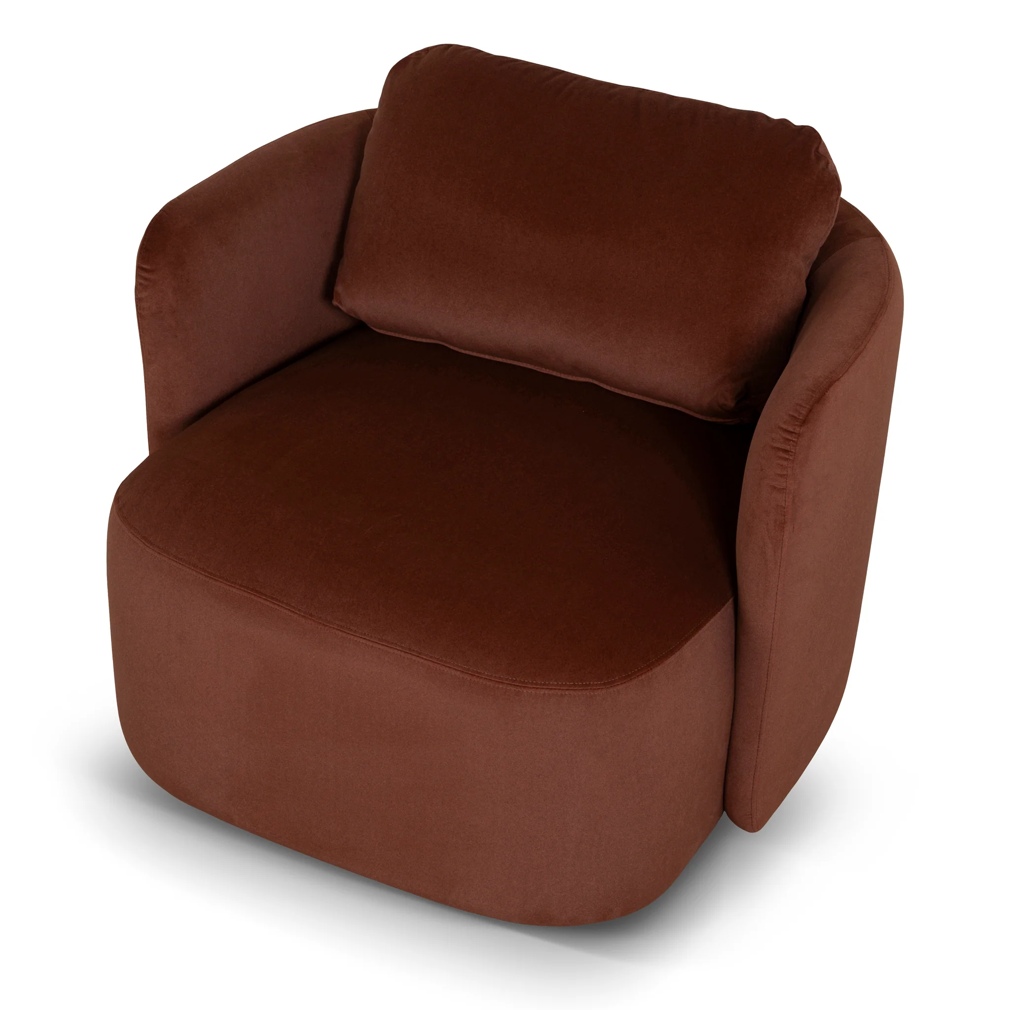 CLC10862-FS Swivel Armchair - Burnt Brown - Image 7