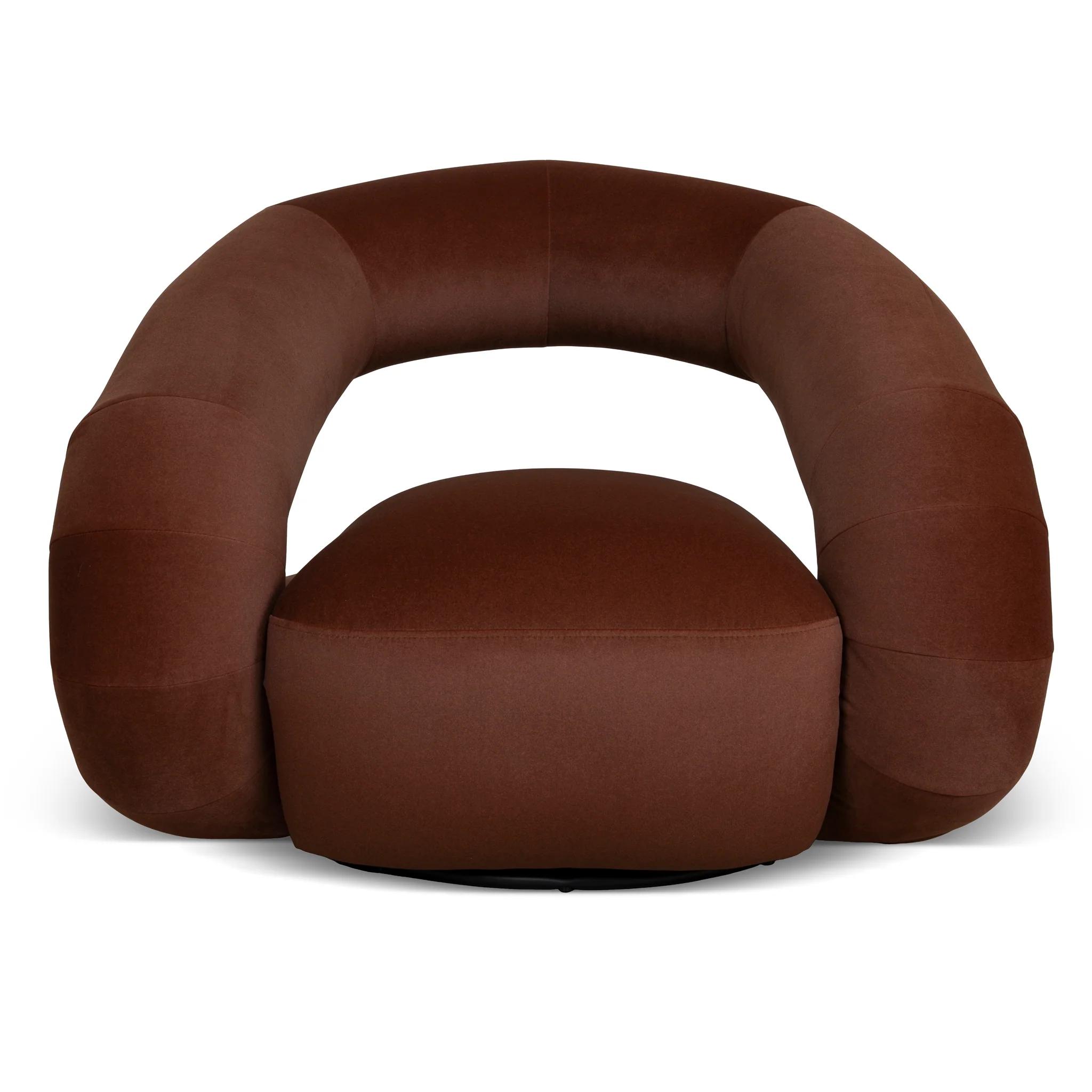 CLC10868-FS Swivel Armchair - Burnt Brown - Image 2