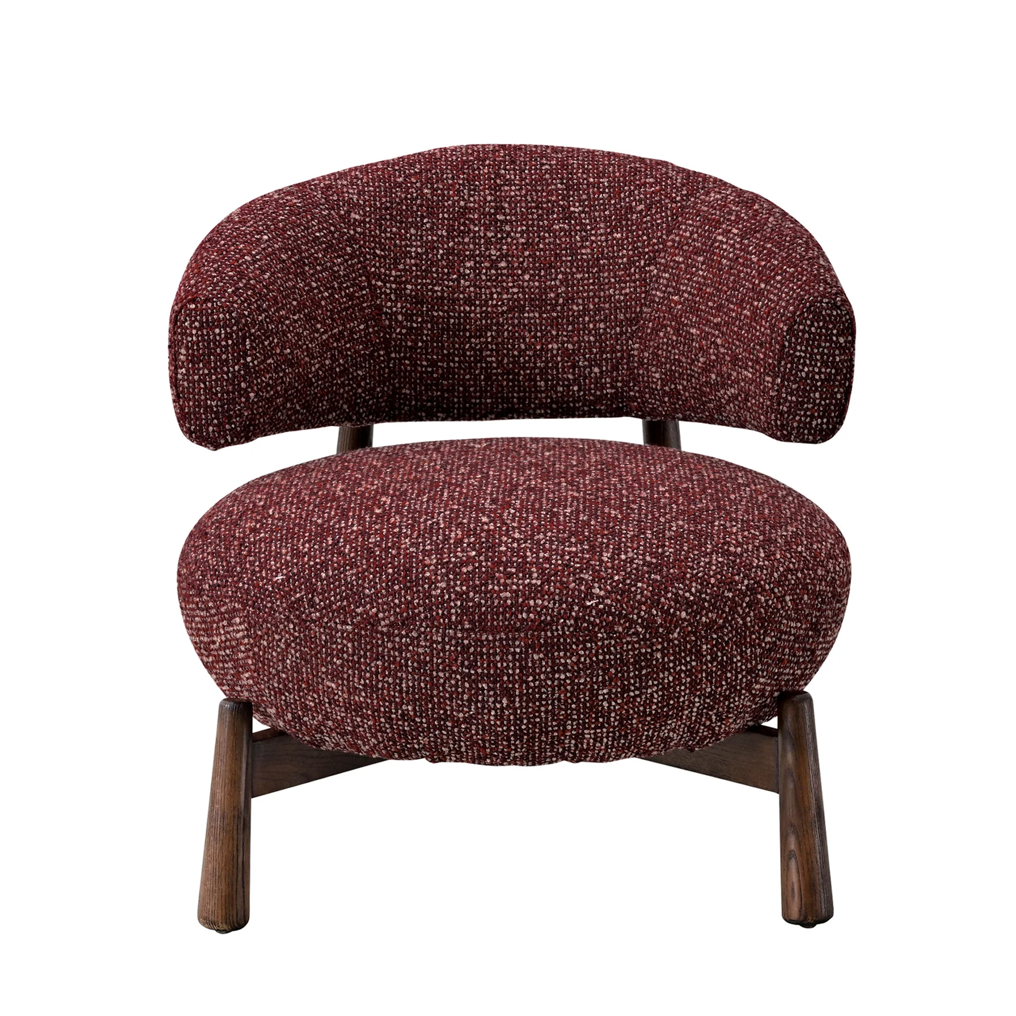 CLC10932-OLS Fabric Lounge Chair - Autumn Red - Image 2