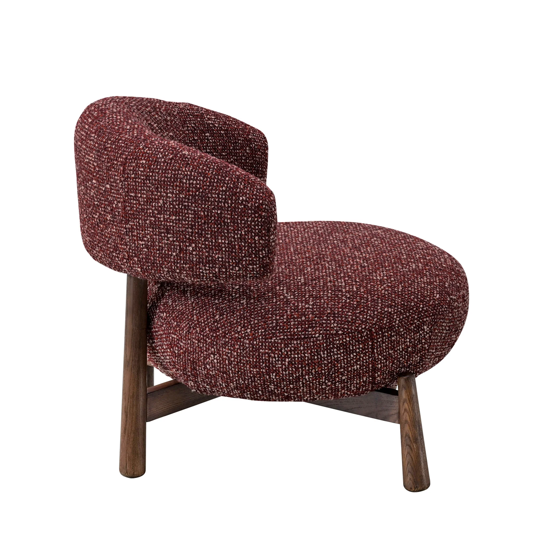 CLC10932-OLS Fabric Lounge Chair - Autumn Red - Image 3
