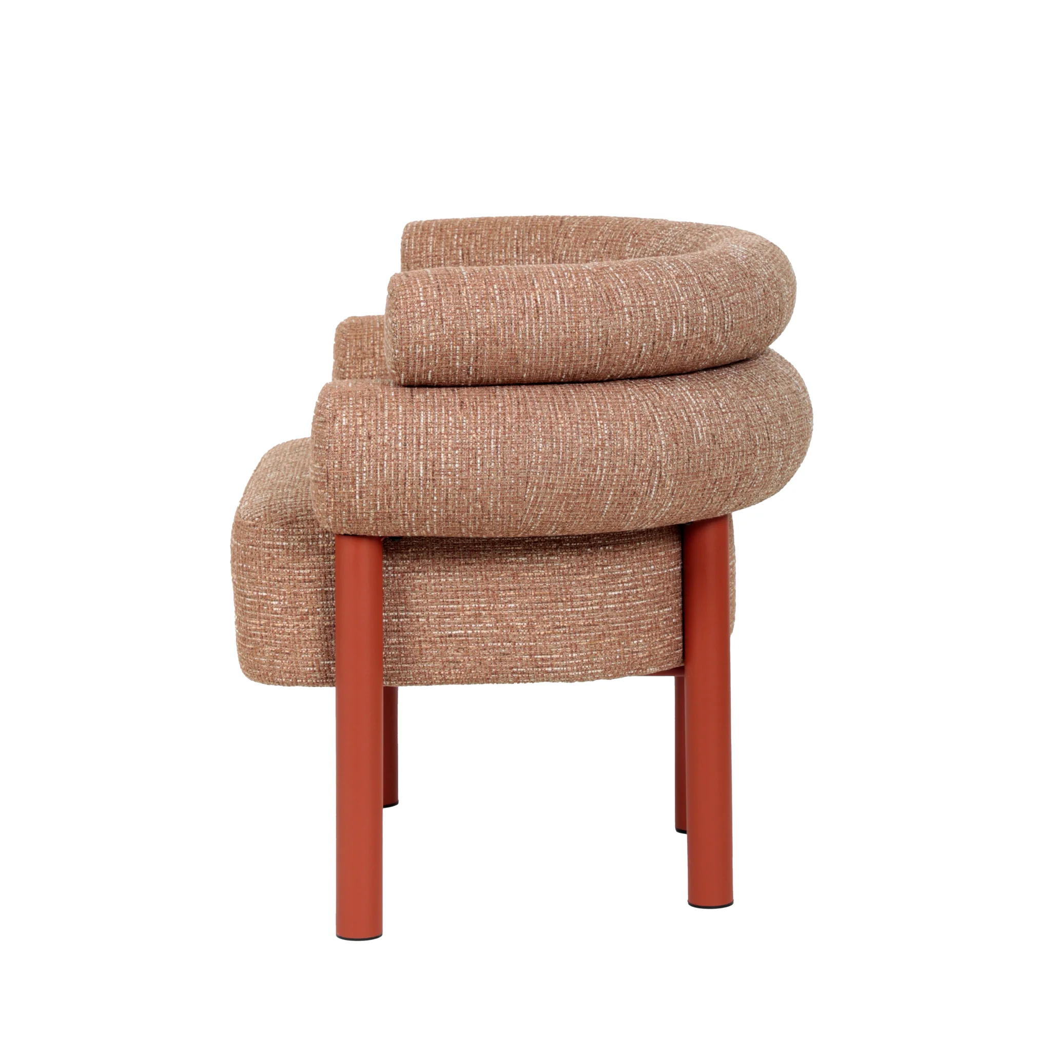 CLC12019-FH Sandy Red Armchair - Russet Brown - Image 4