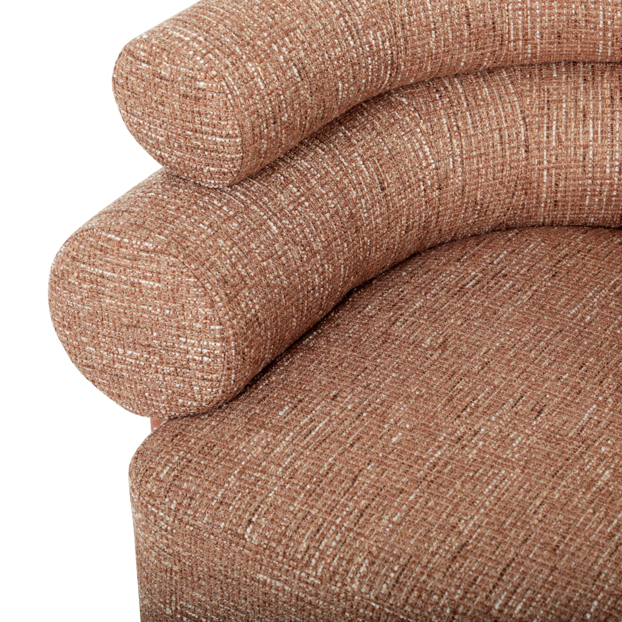 CLC12019-FH Sandy Red Armchair - Russet Brown - Image 7