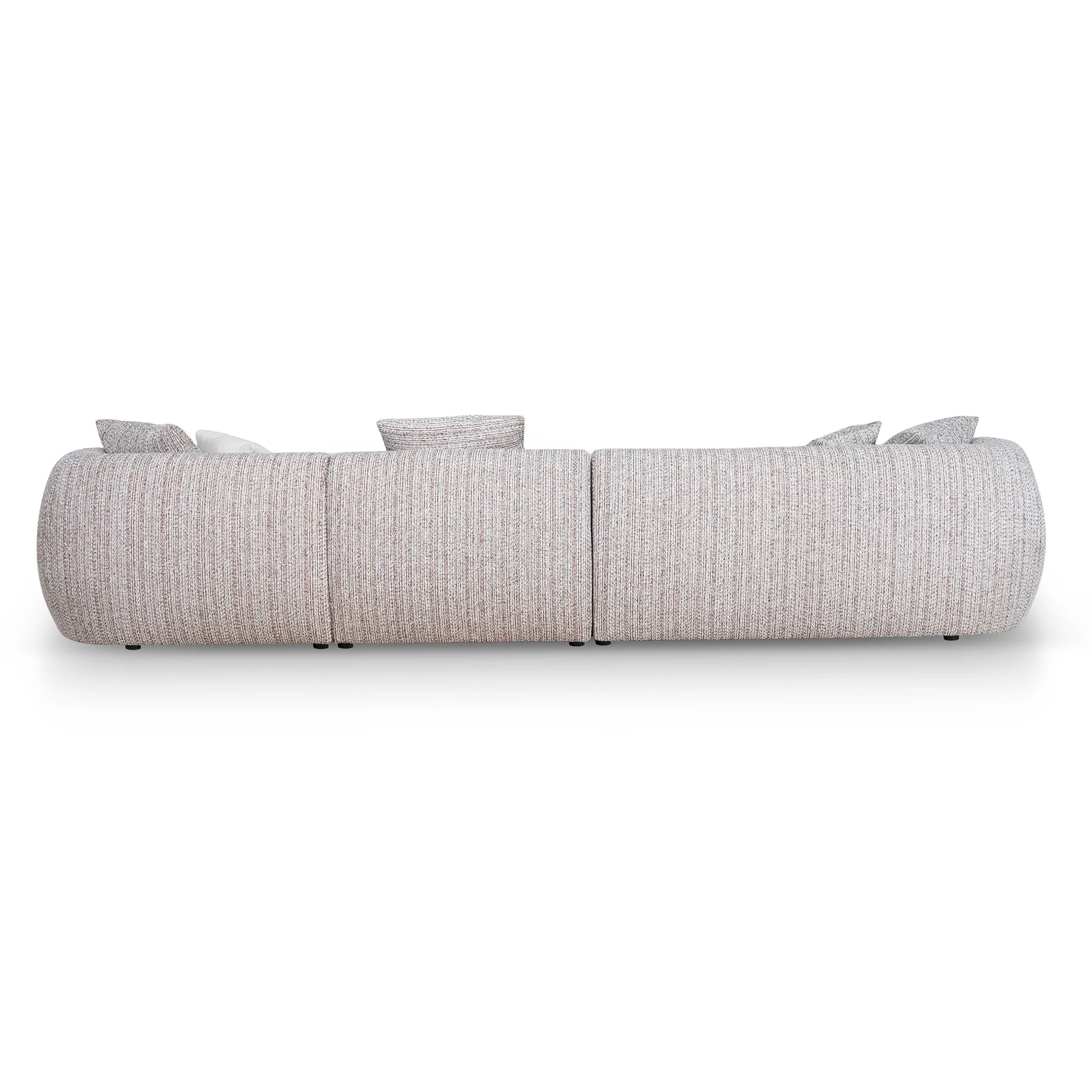 CLC12401-AE 4 Seater Right Chaise Sofa - Plush Spec Brown - Image 4