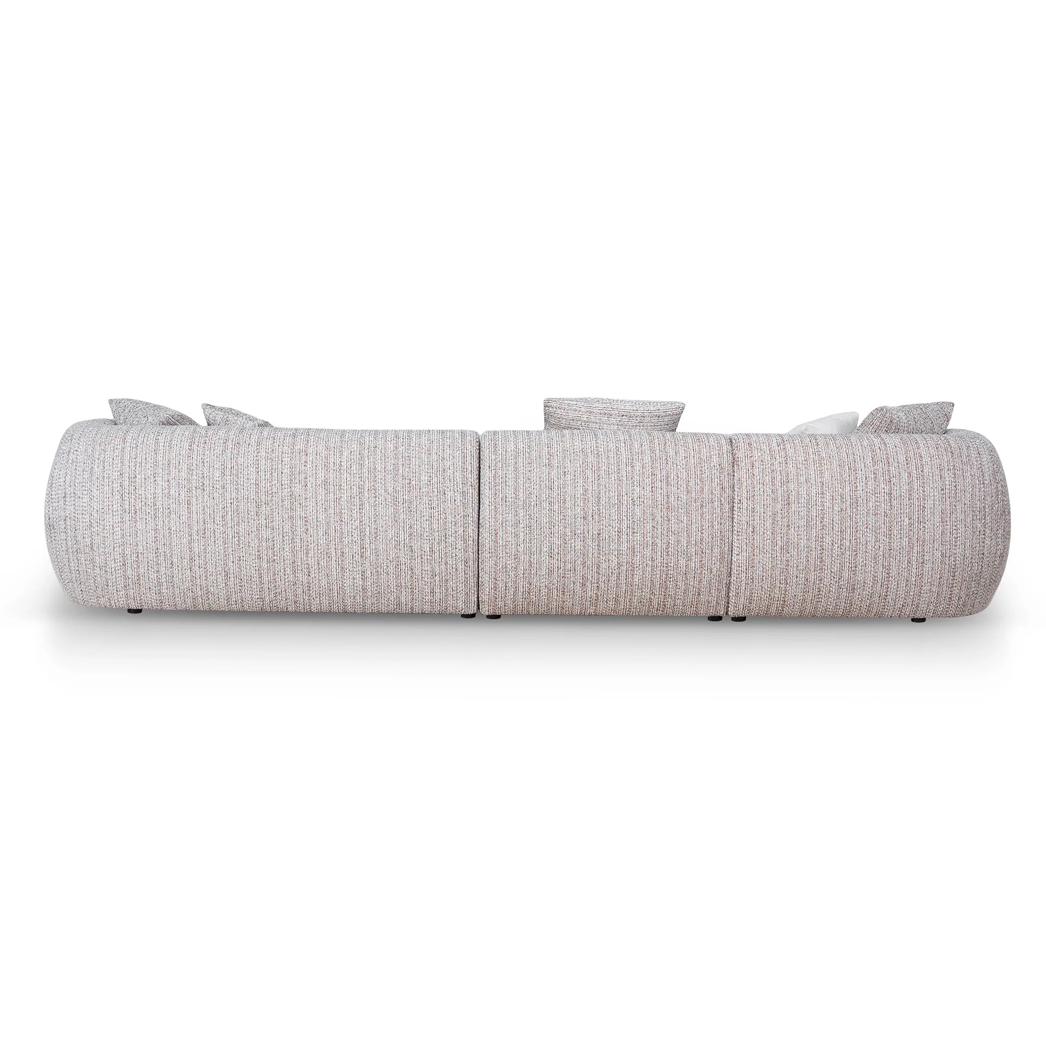 CLC12403-AE 4 Seater Left Chaise Sofa - Plush Spec Brown - Image 4