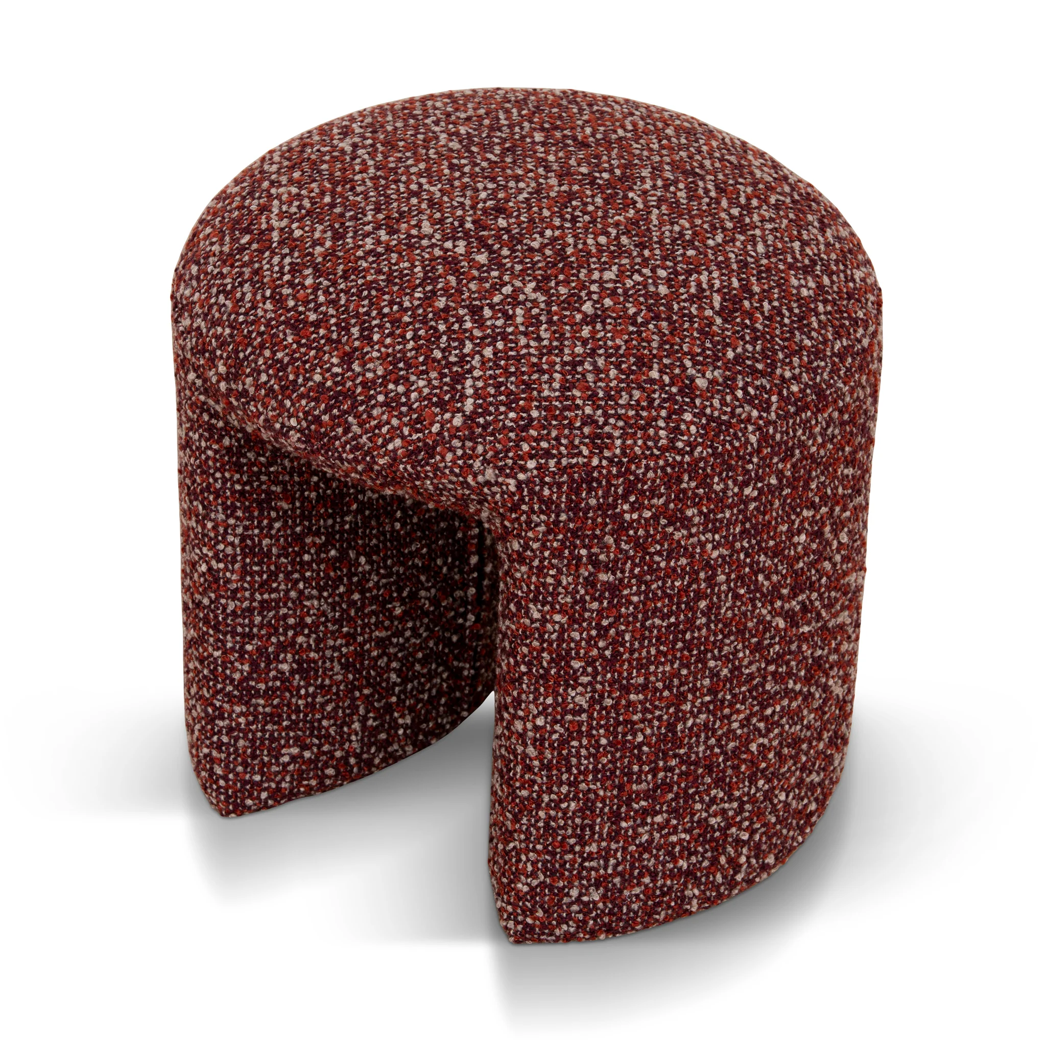 CLC12423-YY Round Ottoman -  Autumn Red - Image 4