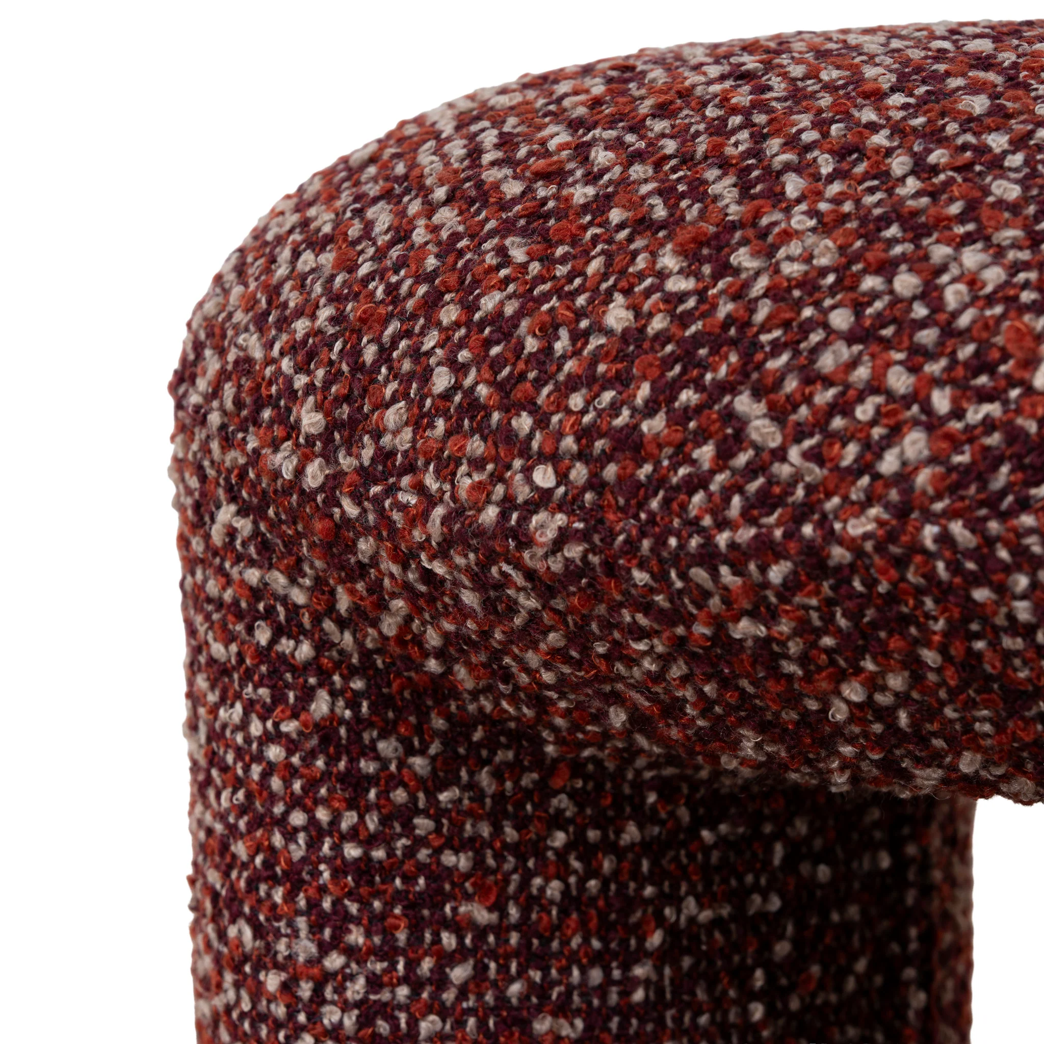 CLC12423-YY Round Ottoman -  Autumn Red - Image 5