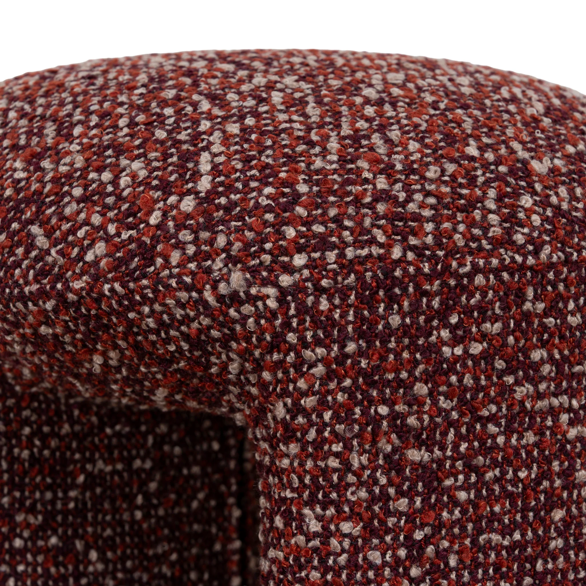 CLC12423-YY Round Ottoman -  Autumn Red - Image 6