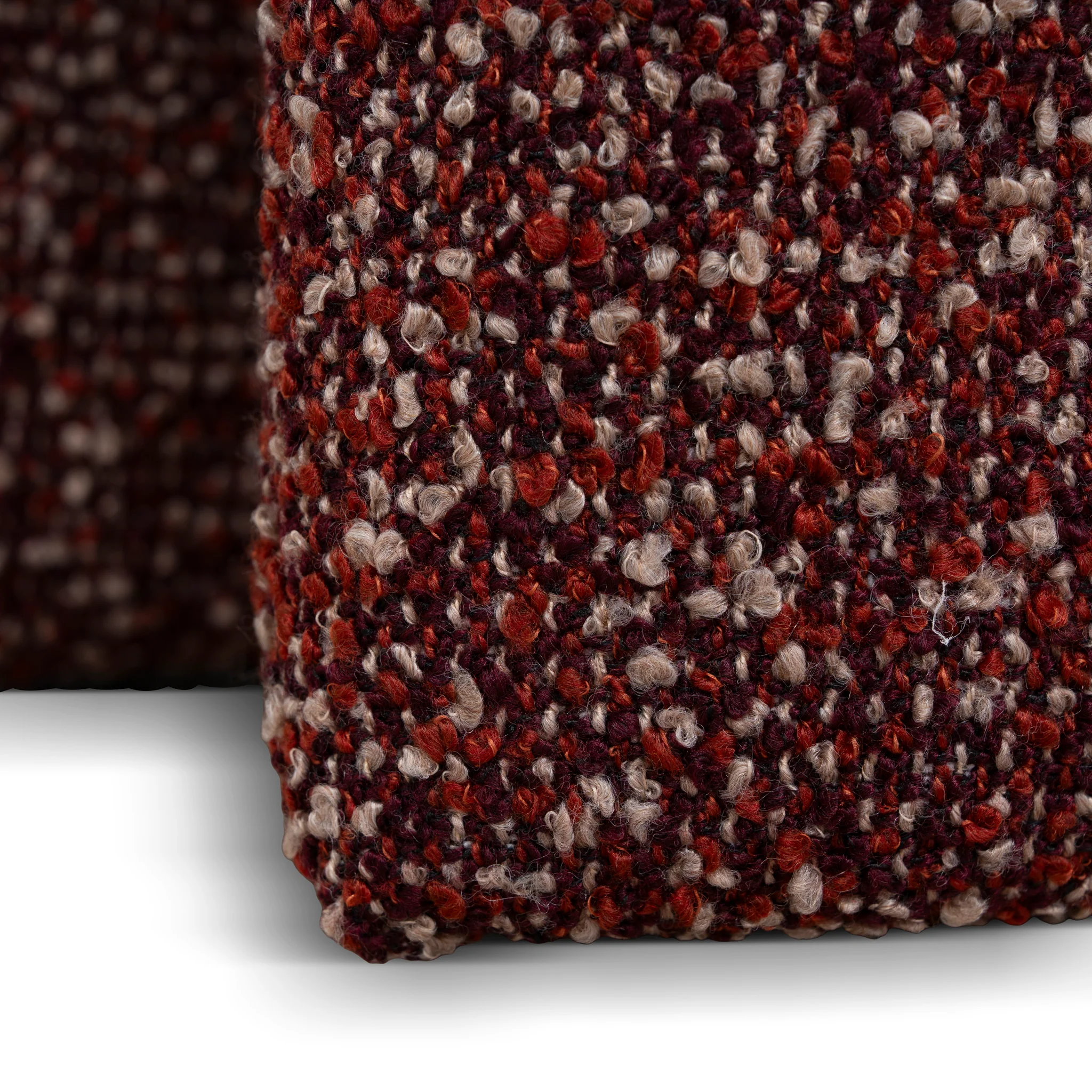 CLC12423-YY Round Ottoman -  Autumn Red - Image 8