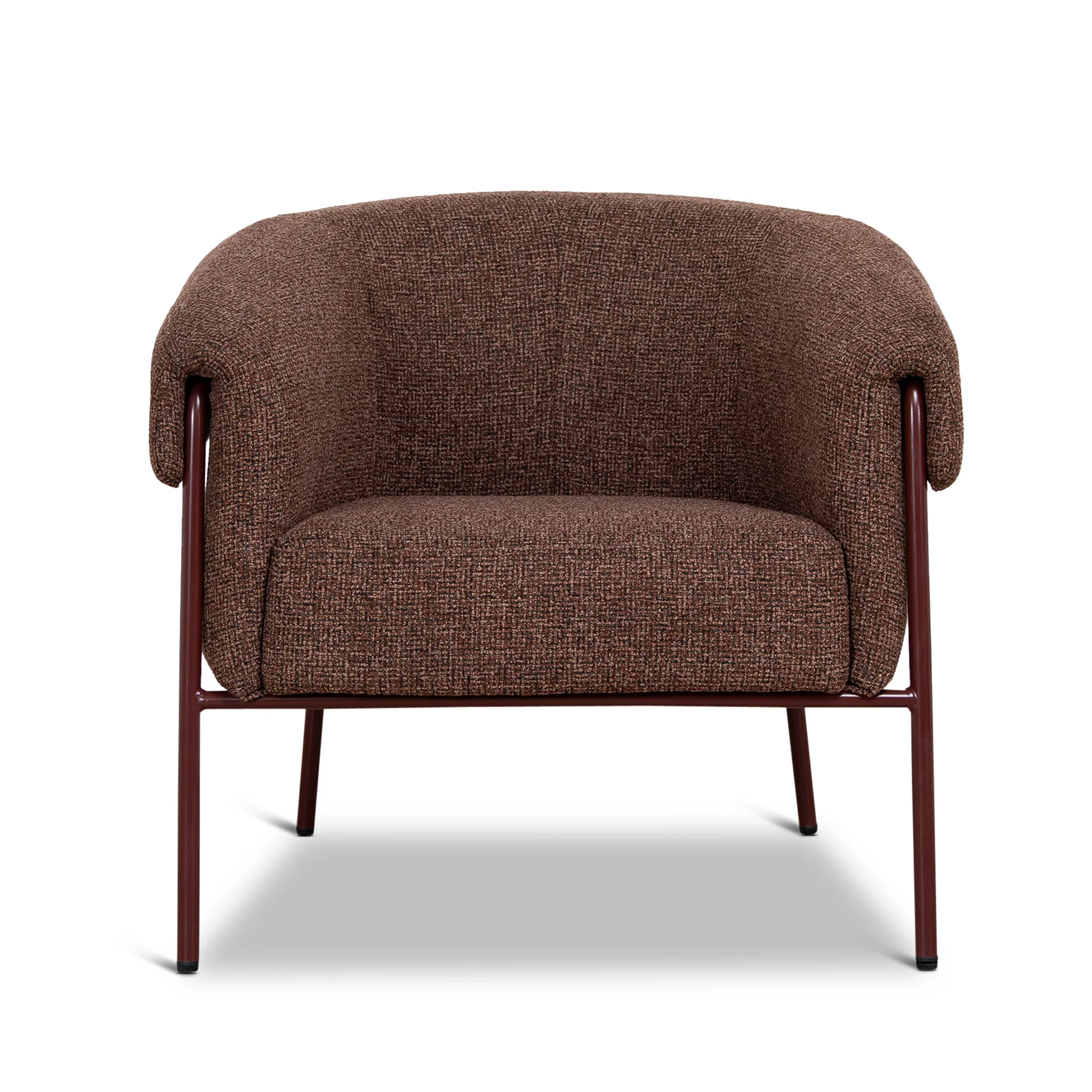 CLC12432-CI Dark Red Armchair - Verona Tawn - Image 2
