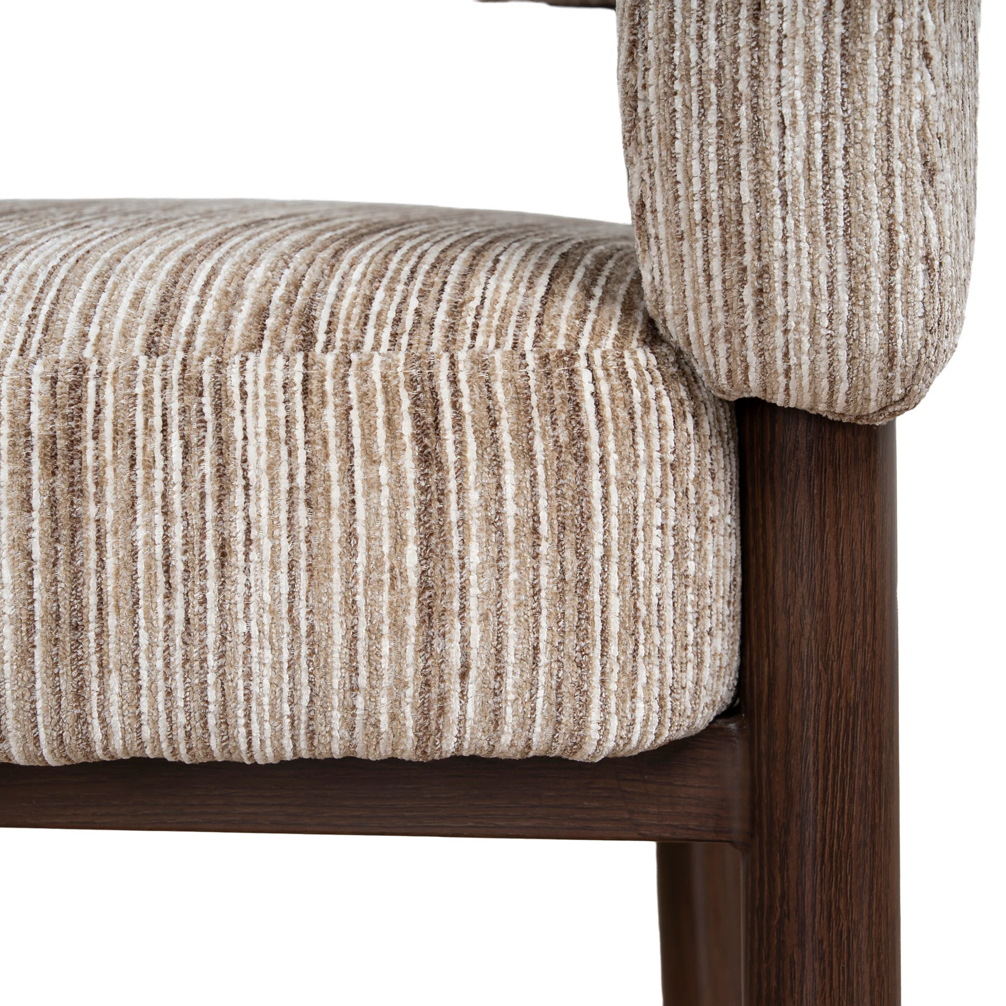 CLC12434-CI Walnut Armchair - Coconut Stripe - Image 11