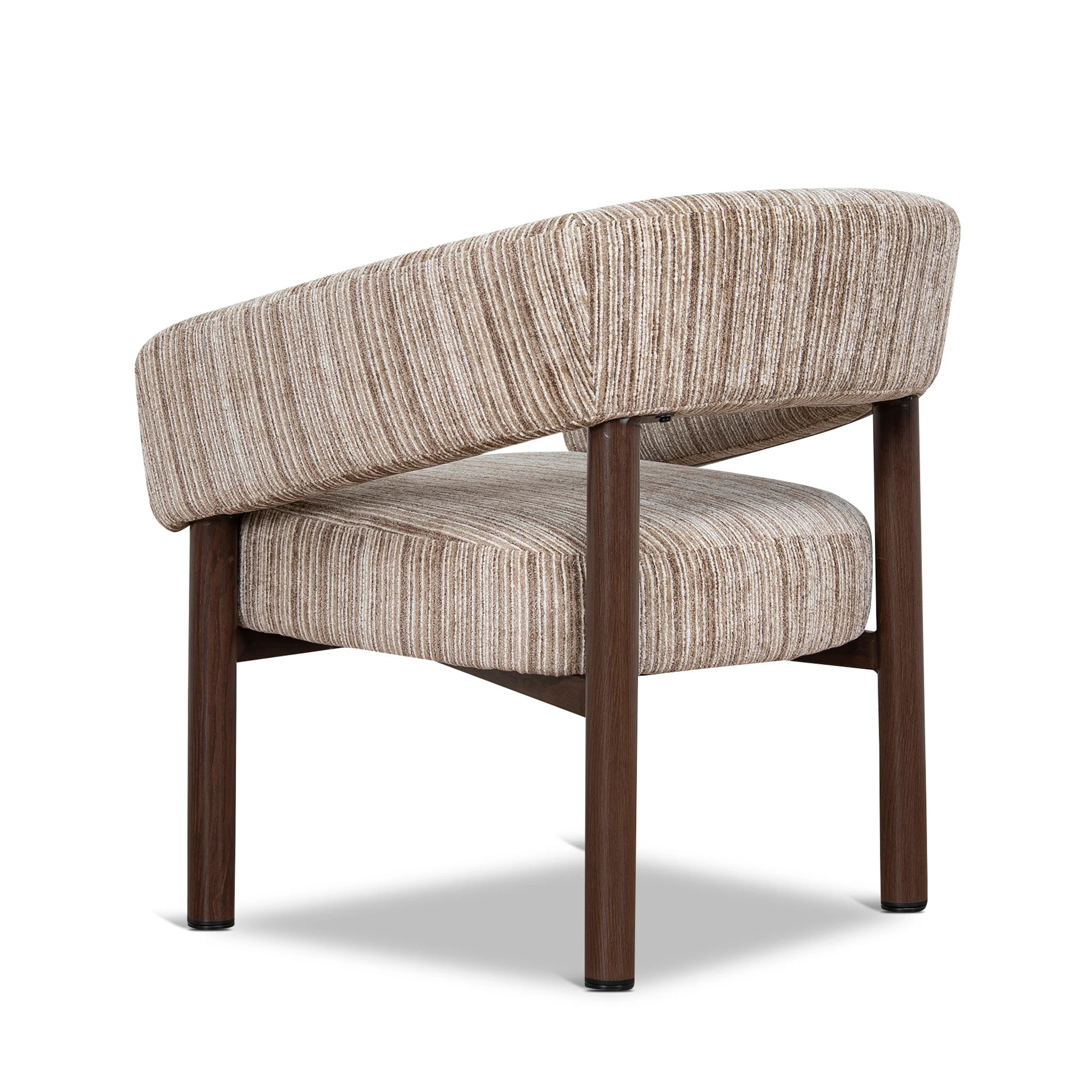 CLC12434-CI Walnut Armchair - Coconut Stripe - Image 4