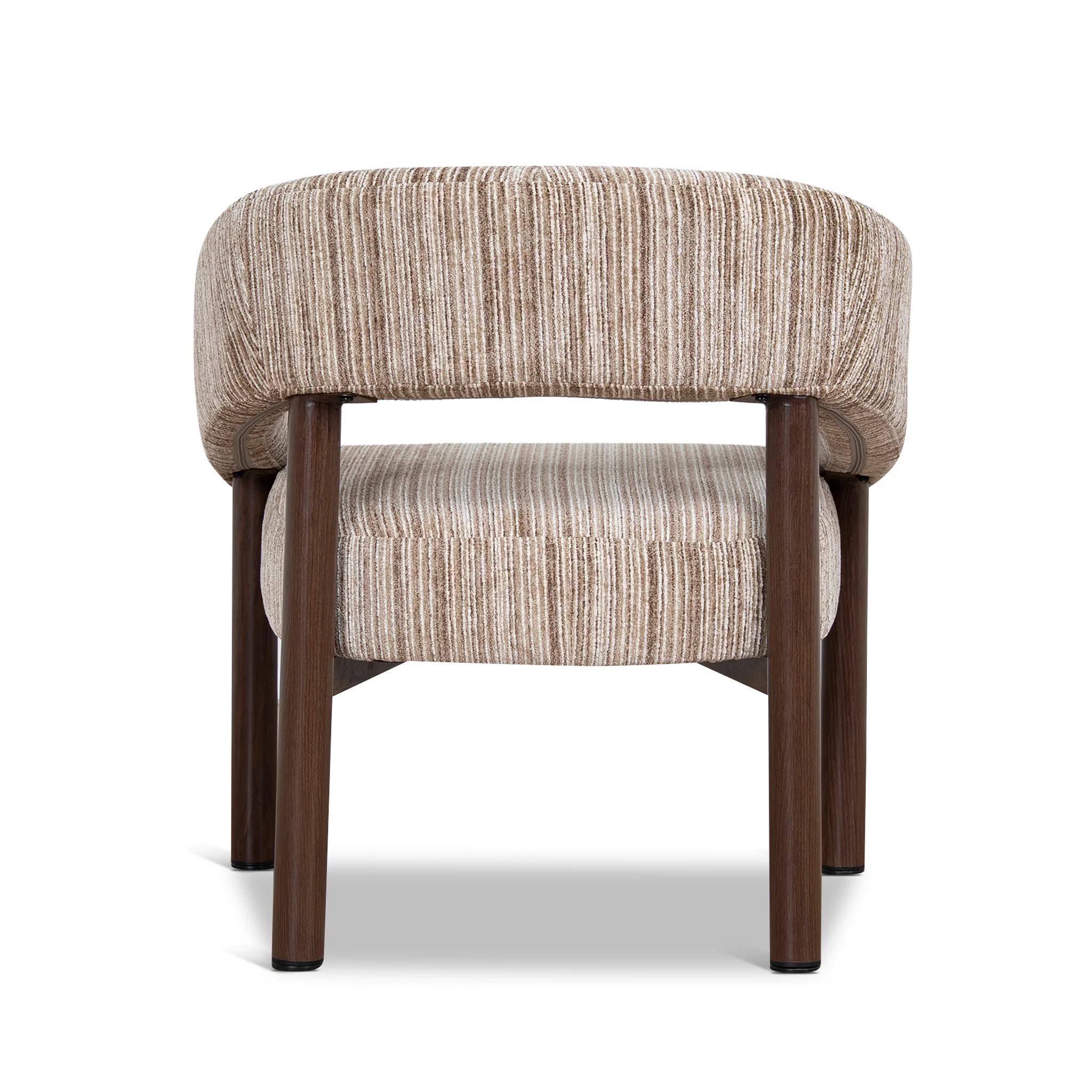 CLC12434-CI Walnut Armchair - Coconut Stripe - Image 5