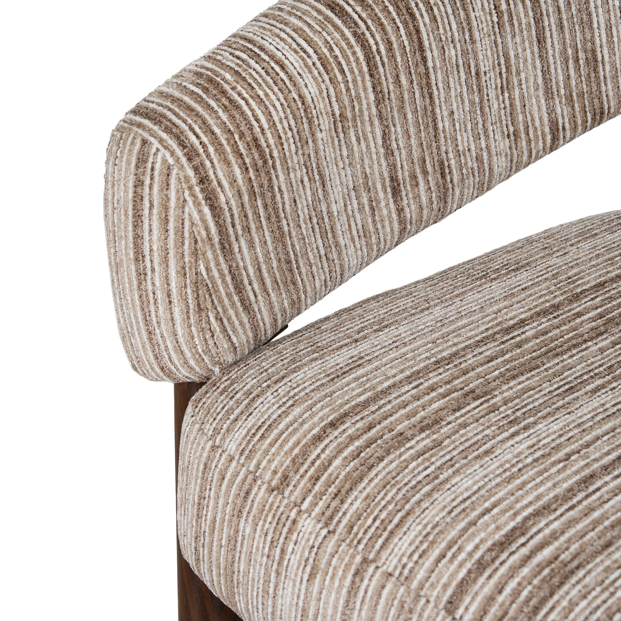 CLC12434-CI Walnut Armchair - Coconut Stripe - Image 7