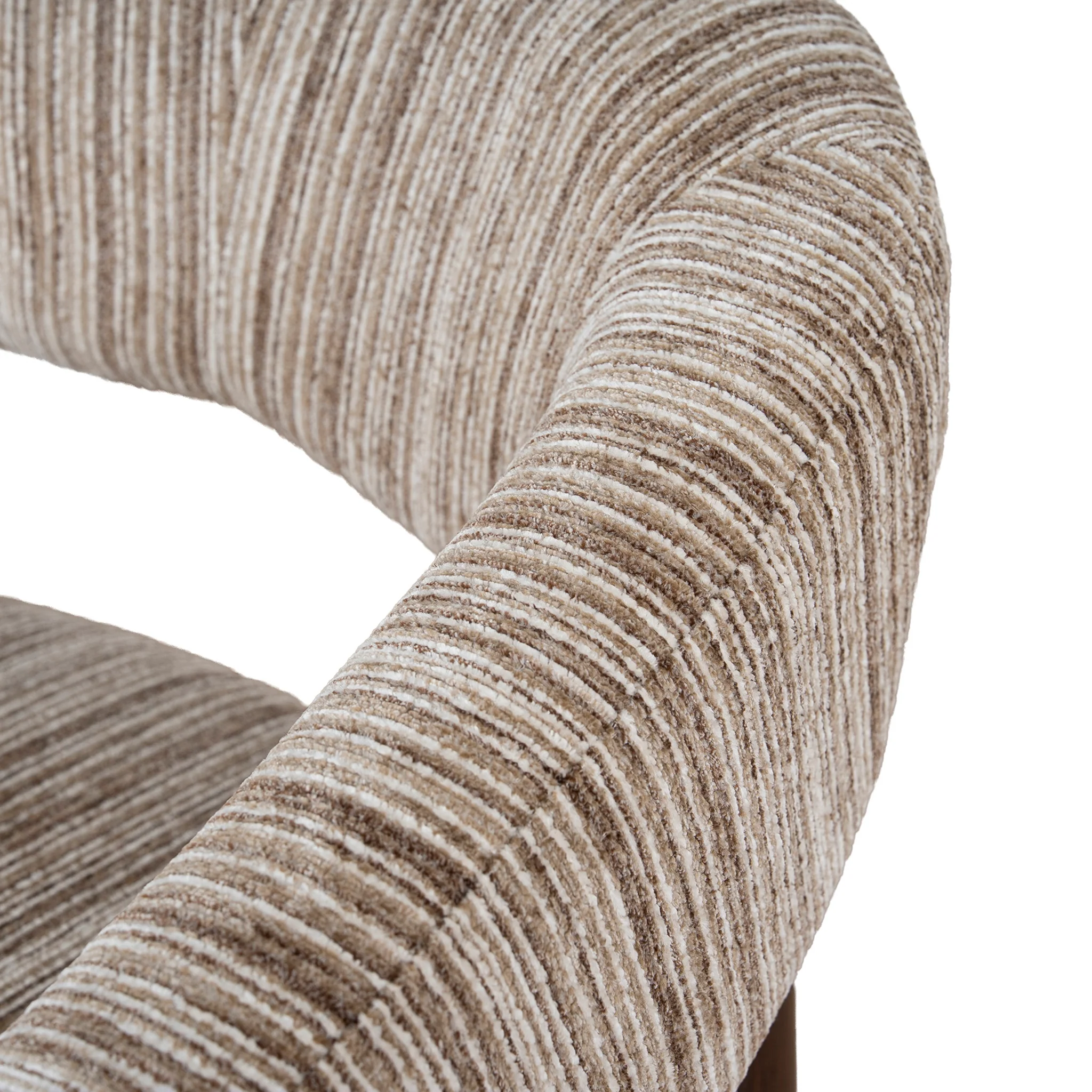 CLC12434-CI Walnut Armchair - Coconut Stripe - Image 9