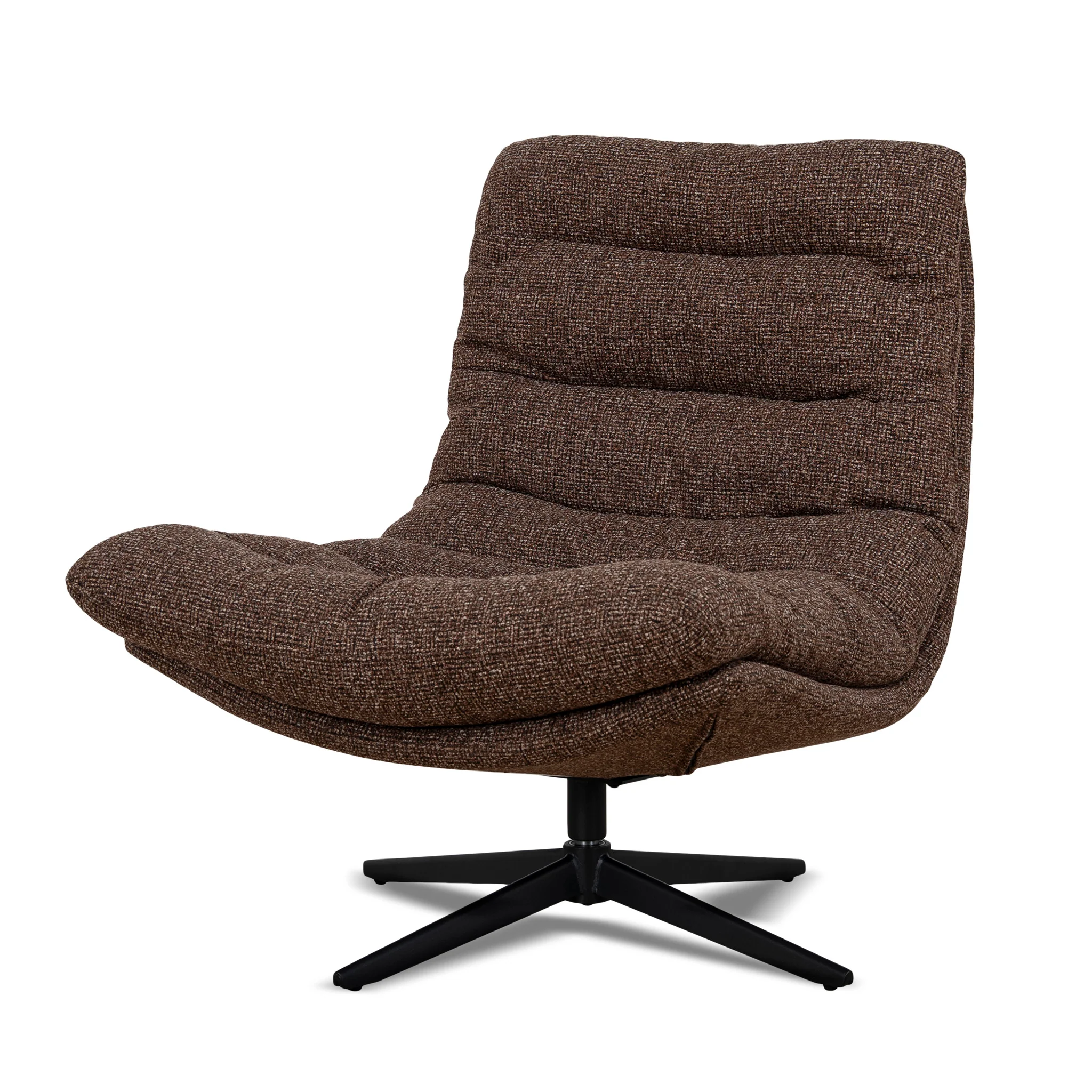 CLC12437-CI Black Lounge Chair - Verona Cinnamon Weave